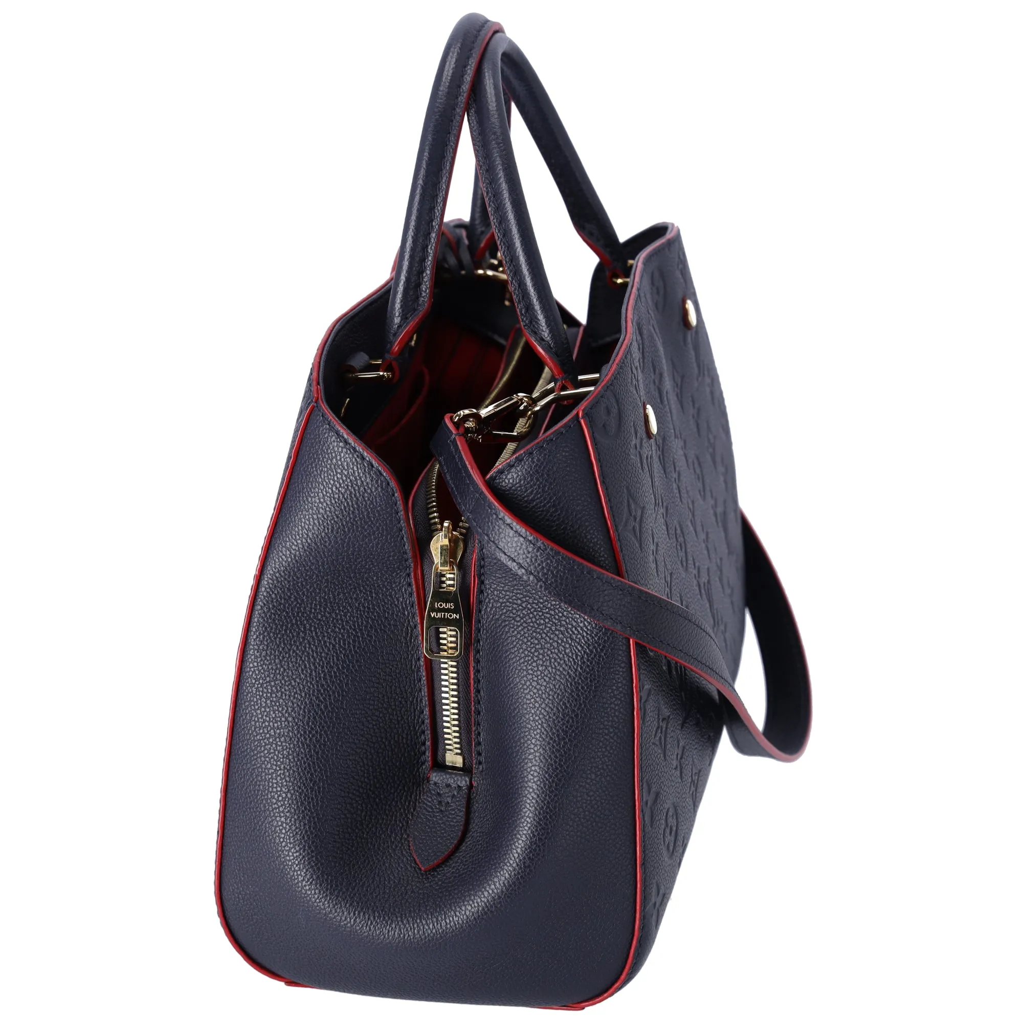 Louis Vuitton Montaigne MM Monogram Empreinte Handbag M42746 Marine Rouge sold by Gaby's Bags product image thumbnail 4