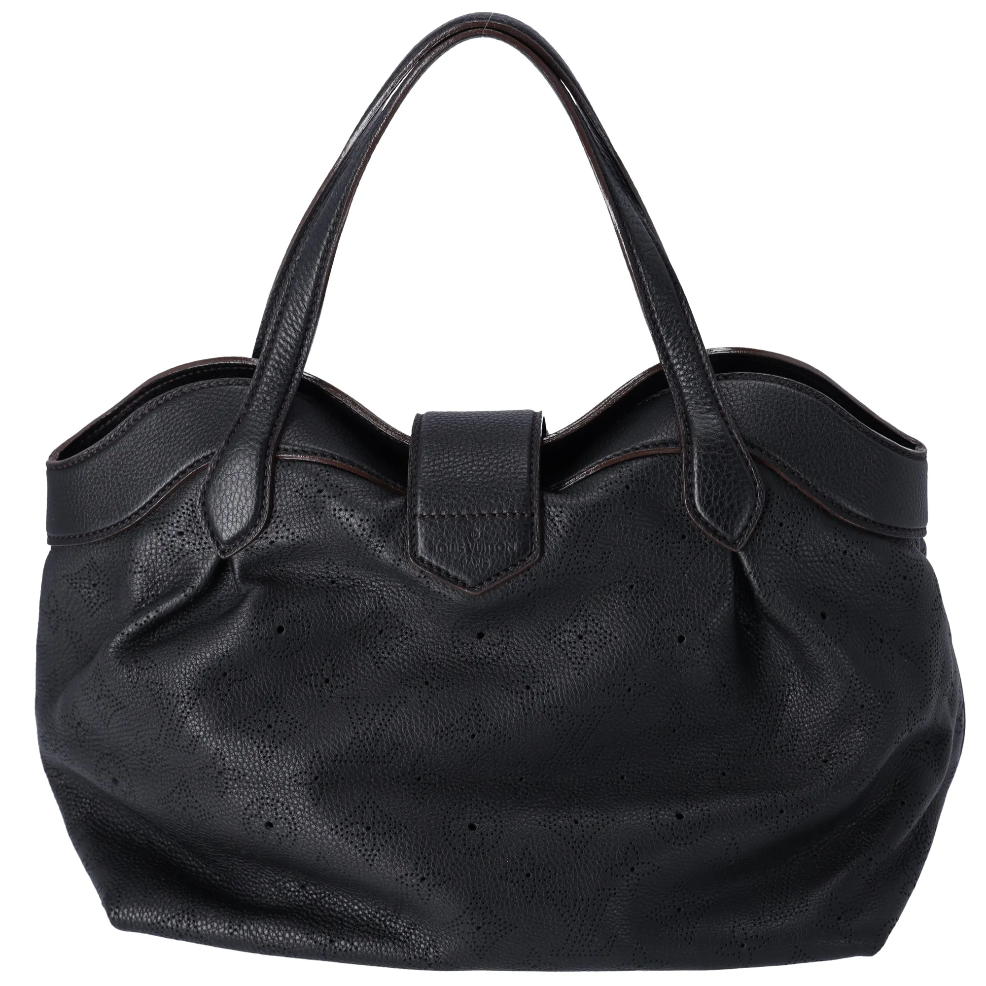 Louis Vuitton Cirrus PM Shoulder Bag M93465 BLack Mahina Monogram Leather sold by Gaby's Bags product image thumbnail 3