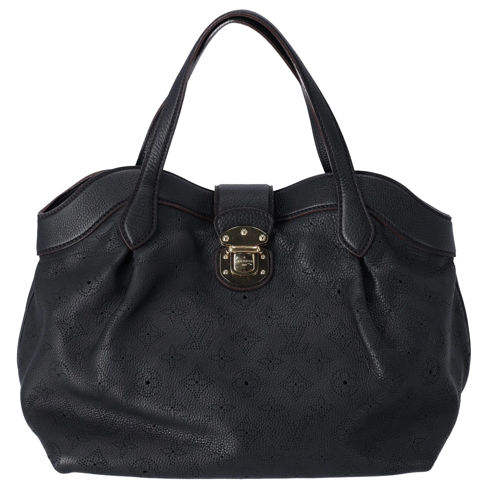 Louis Vuitton Cirrus PM Shoulder Bag M93465 BLack Mahina Monogram Leather sold by Gaby's Bags