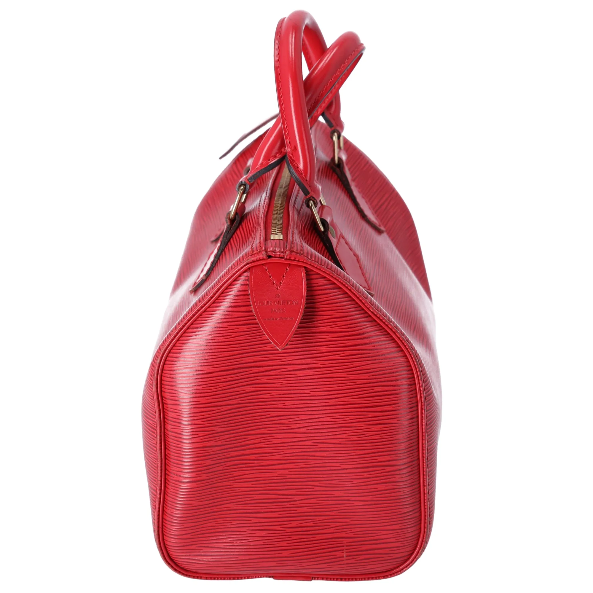 Louis Vuitton Speedy 25 Epi Handbag M43017 Castilian Red Leather LV Logo sold by Gaby's Bags product image thumbnail 5