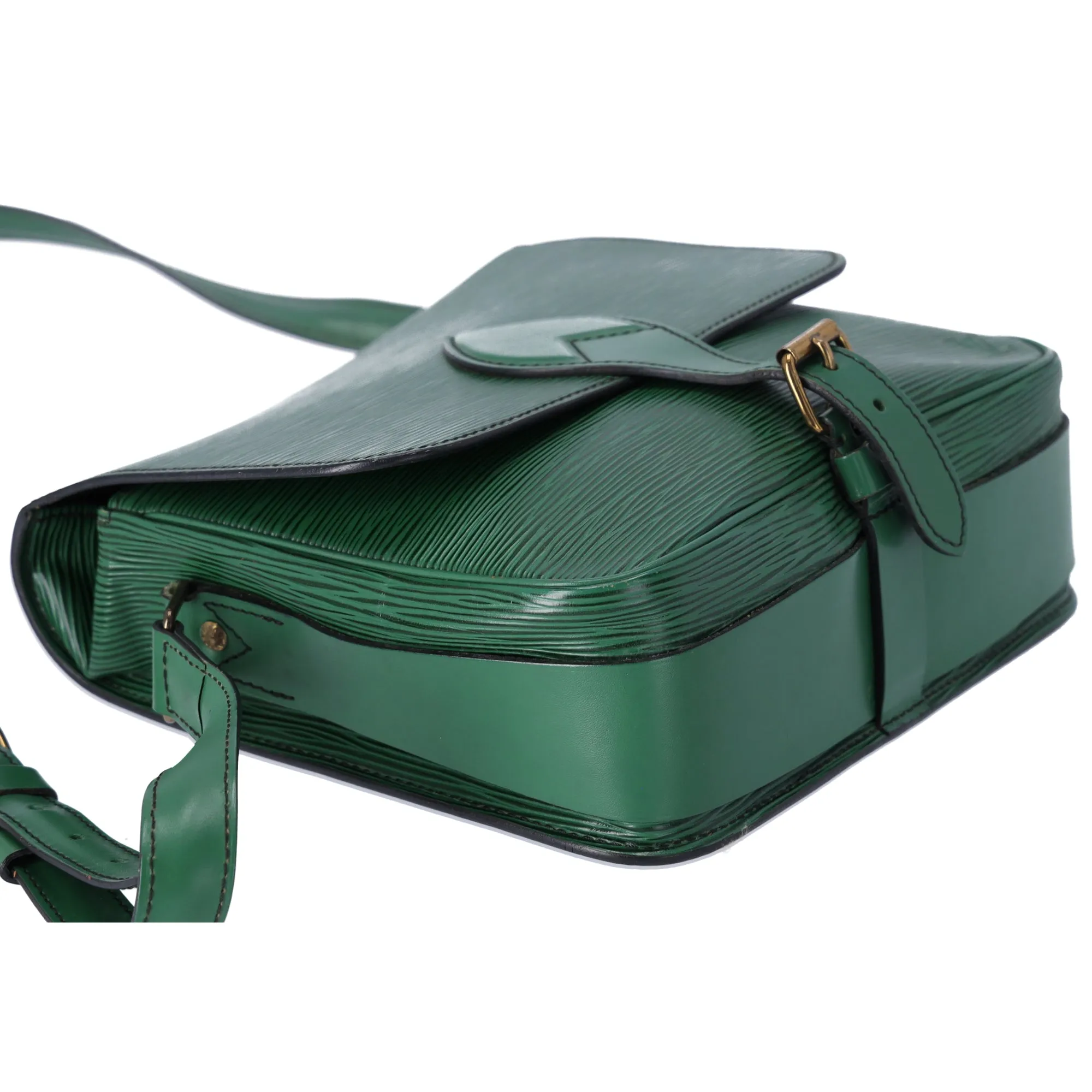 Louis Vuitton Epi Cartouchiere MM Shoulder Bag Borneo Green Leather sold by Gaby's Bags product image thumbnail 5