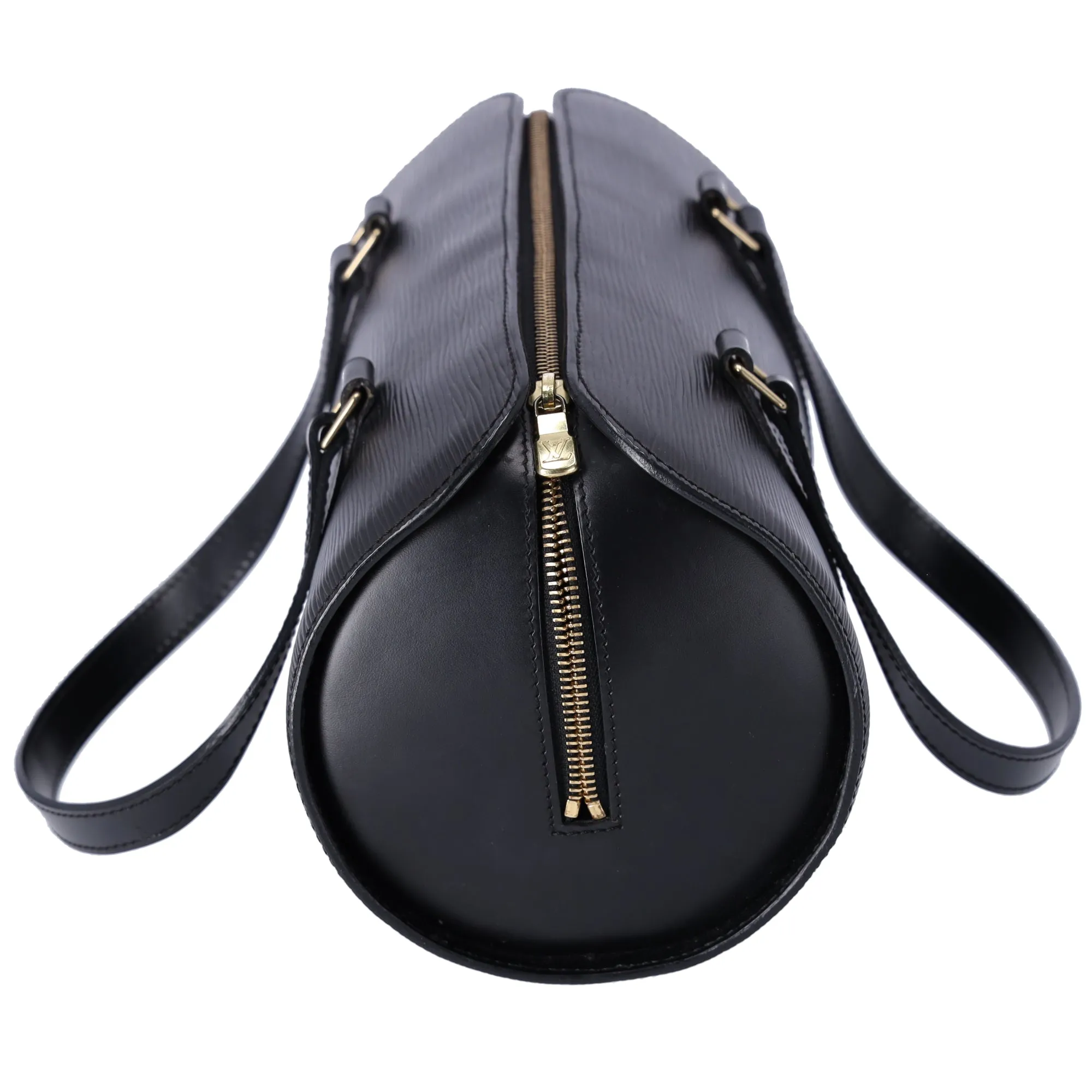 Louis Vuitton Soufflot Epi Handbag M52222 Black Leather LV logo Engraved sold by Gaby's Bags product image thumbnail 5