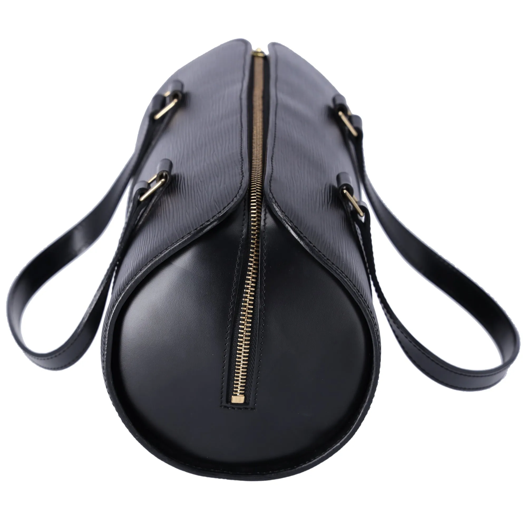 Louis Vuitton Soufflot Epi Handbag M52222 Black Leather LV logo Engraved sold by Gaby's Bags product image thumbnail 3