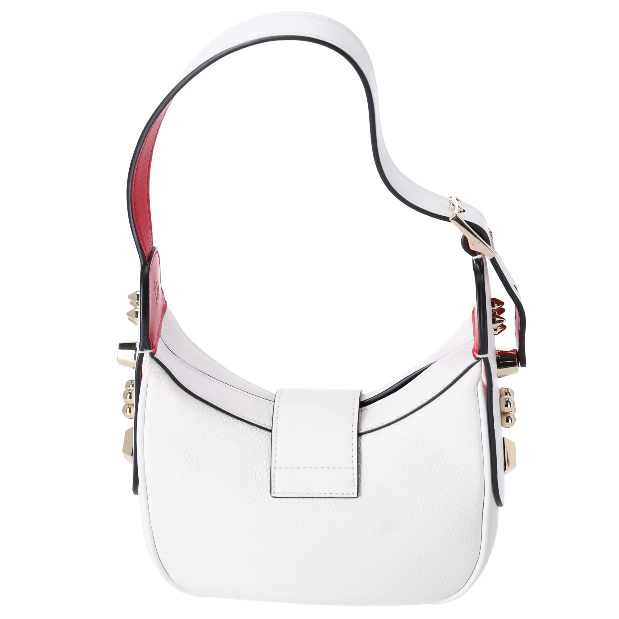 Christian Louboutin Carasky Mini Shoulder Bag White Pebbled Leather sold by Gaby's Bags product image thumbnail 5