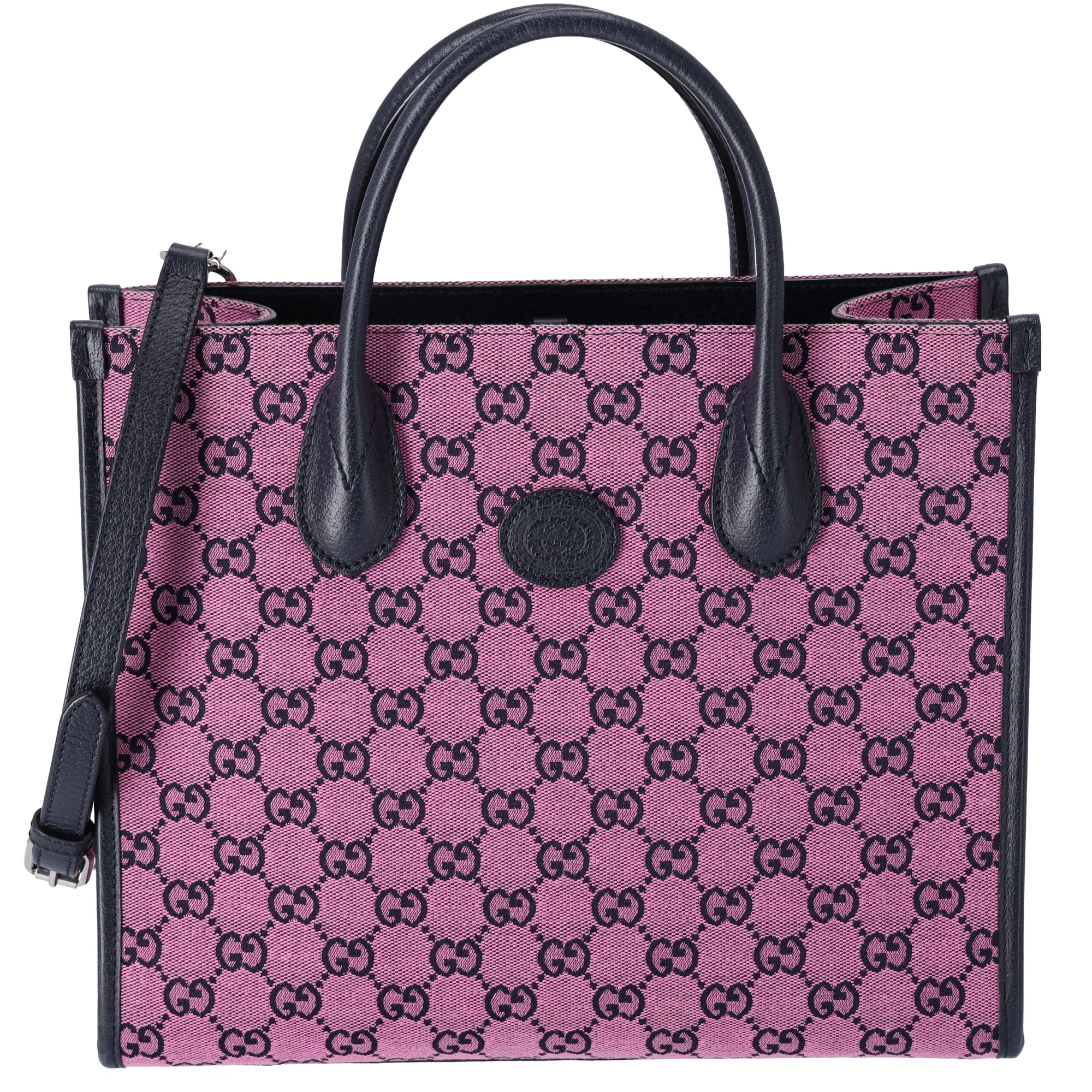 Gucci Small Retro Interlocking G Tote Monogram GG Multicolor Bag Pink sold by Gaby's Bags