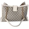 GUCCI Padlock GG Medium Shoulder Tote Bag 479197 Dark Brown Cream sold by Gaby's Bags