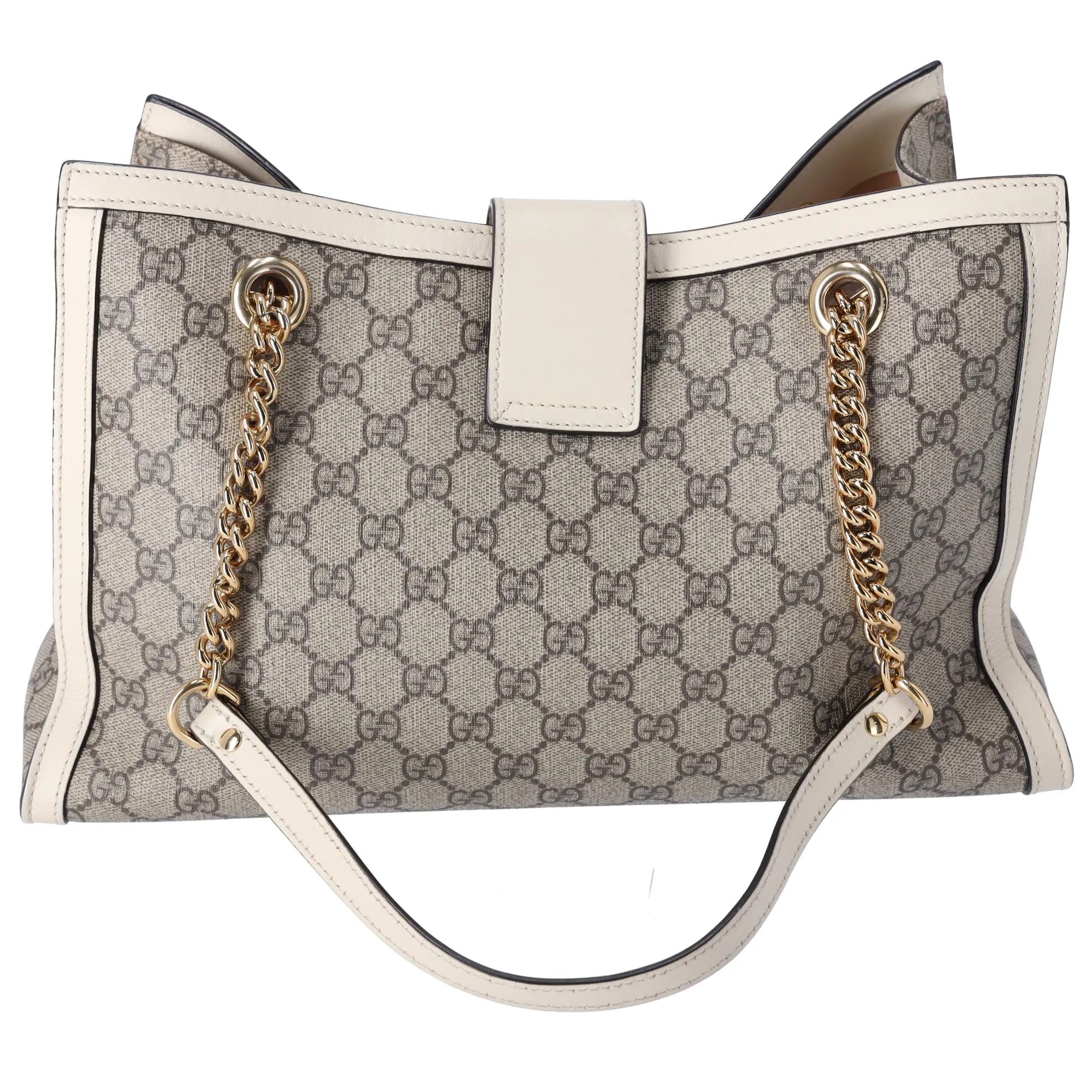 GUCCI Padlock GG Medium Shoulder Tote Bag 479197 Dark Brown Cream sold by Gaby's Bags product image thumbnail 4