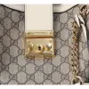 GUCCI Padlock GG Medium Shoulder Tote Bag 479197 Dark Brown Cream sold by Gaby's Bags