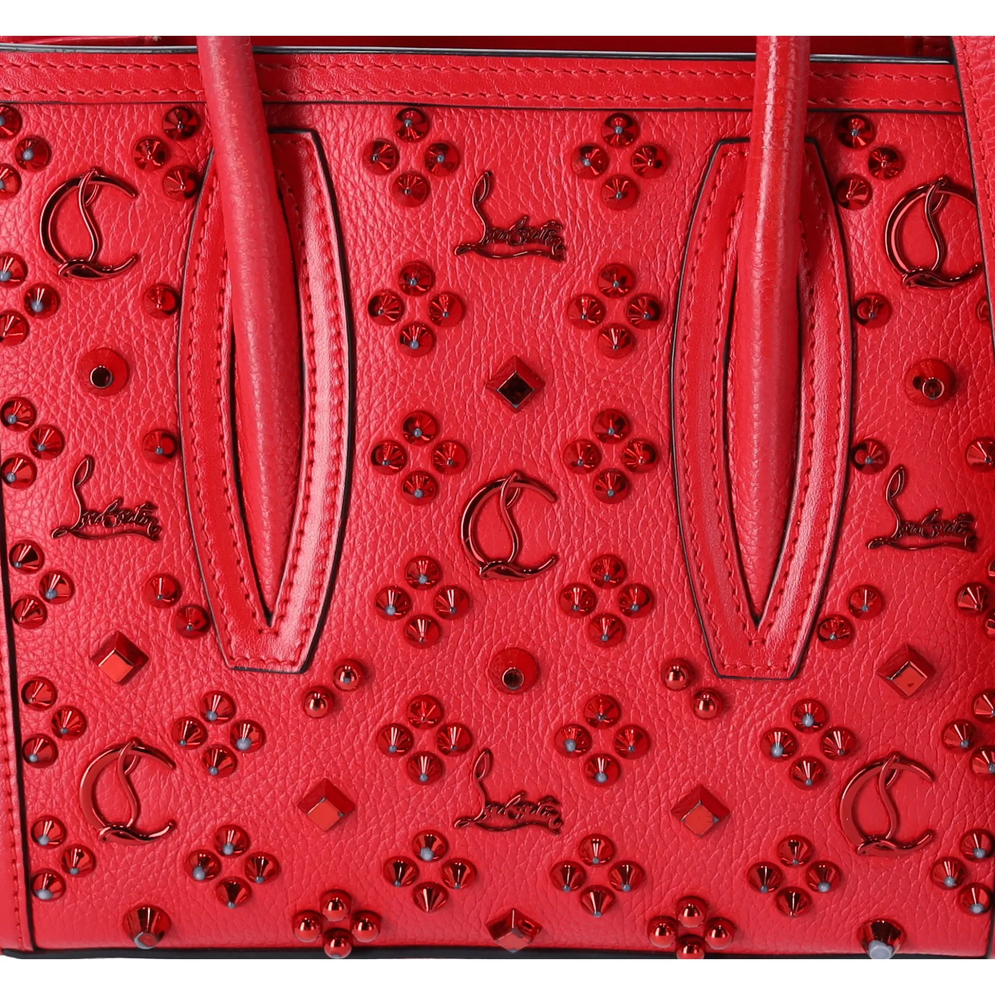 Christian Louboutin Paloma Small Tote Shoulder Handbag Studded Red sold by Gaby's Bags product image thumbnail 2