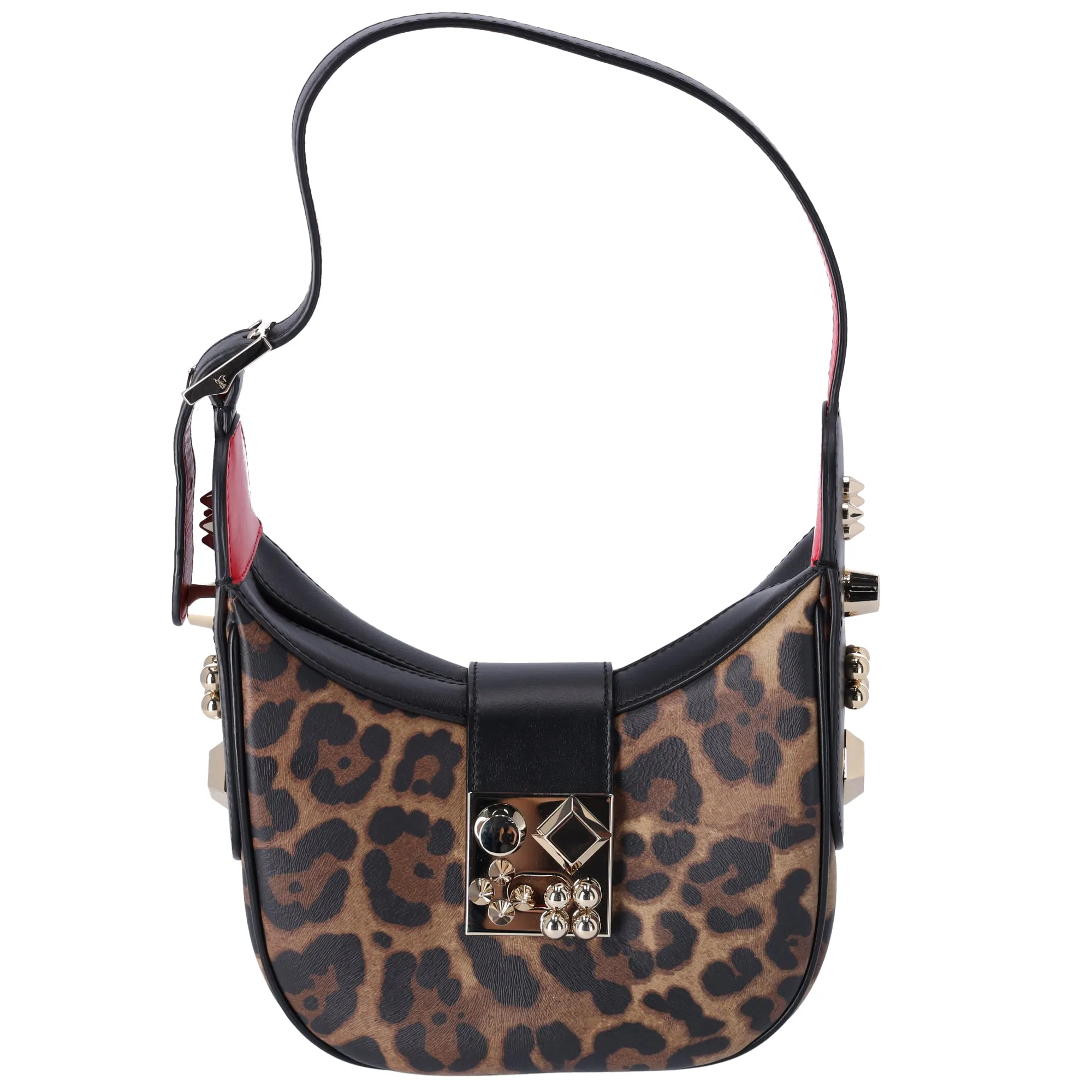 Christian Louboutin Carasky Mini Shoulder Bag Leopard Brown Black Leather sold by Gaby's Bags