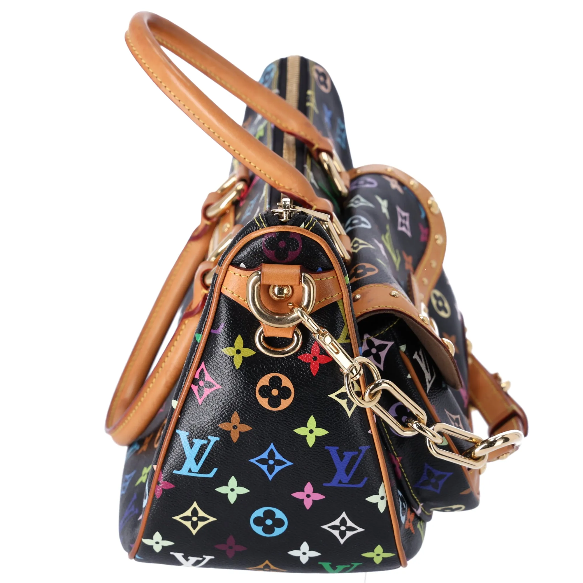 Louis Vuitton x Murakami Rita Monogram Multicolor Shoulder Bag M40126 Black sold by Gaby's Bags product image thumbnail 5