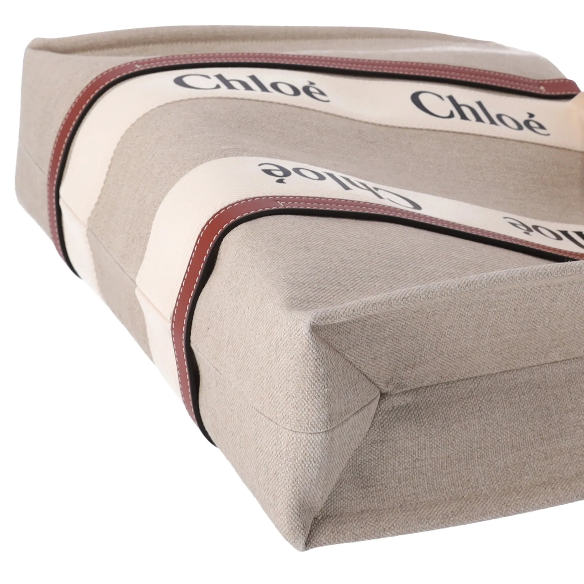 Chloe Woody Large Tote Bag Tote Bag CHC22AS382I2690U Beige Cream Brown sold by Gaby's Bags product image thumbnail 5