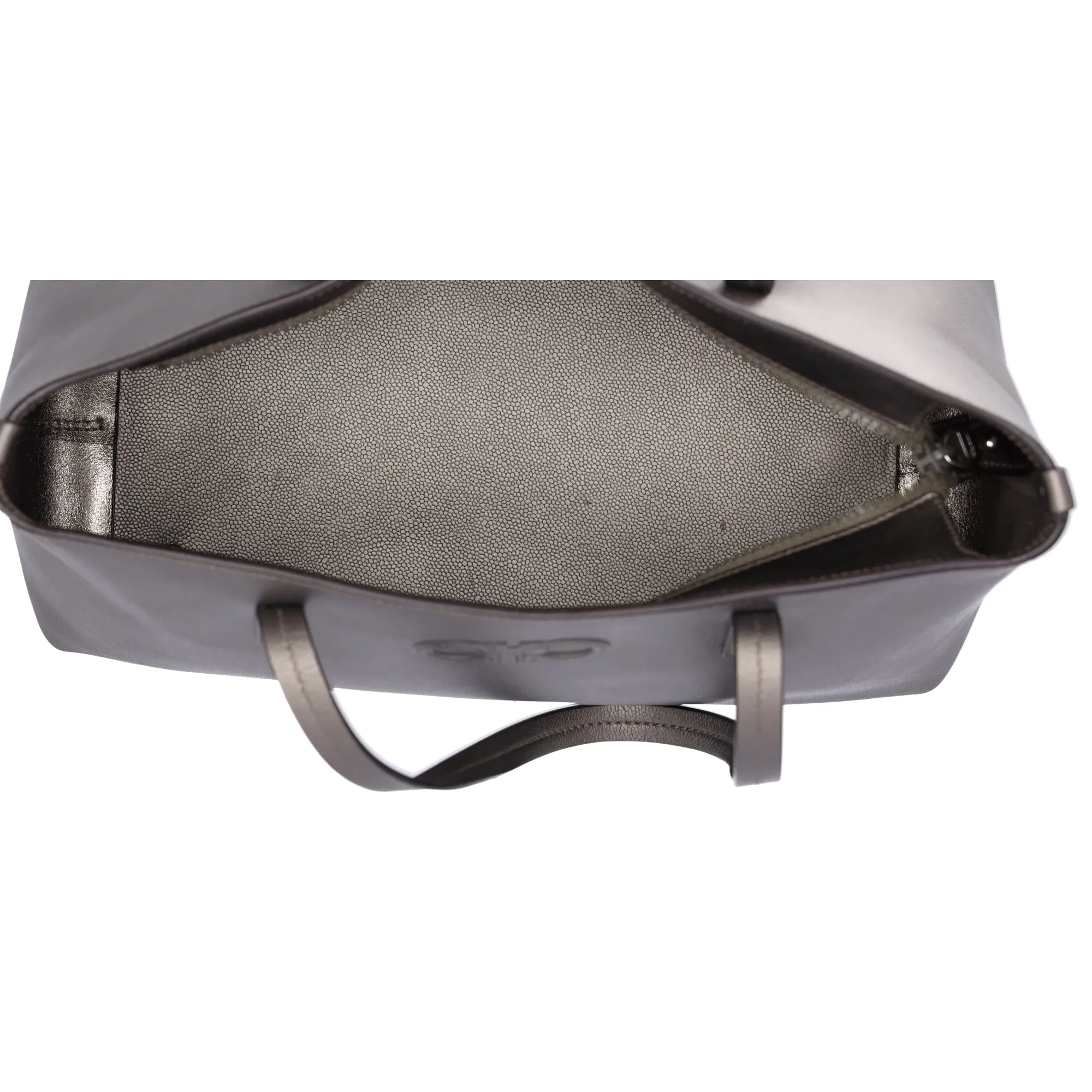 Salvatore Ferragamo Gancini Shoulder Bag Silver Leather sold by Gaby's Bags product image thumbnail 2