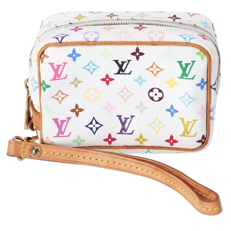 Louis Vuitton x Murakami White Monogram Multicolor Wapity Case M58033 sold by Gaby's Bags