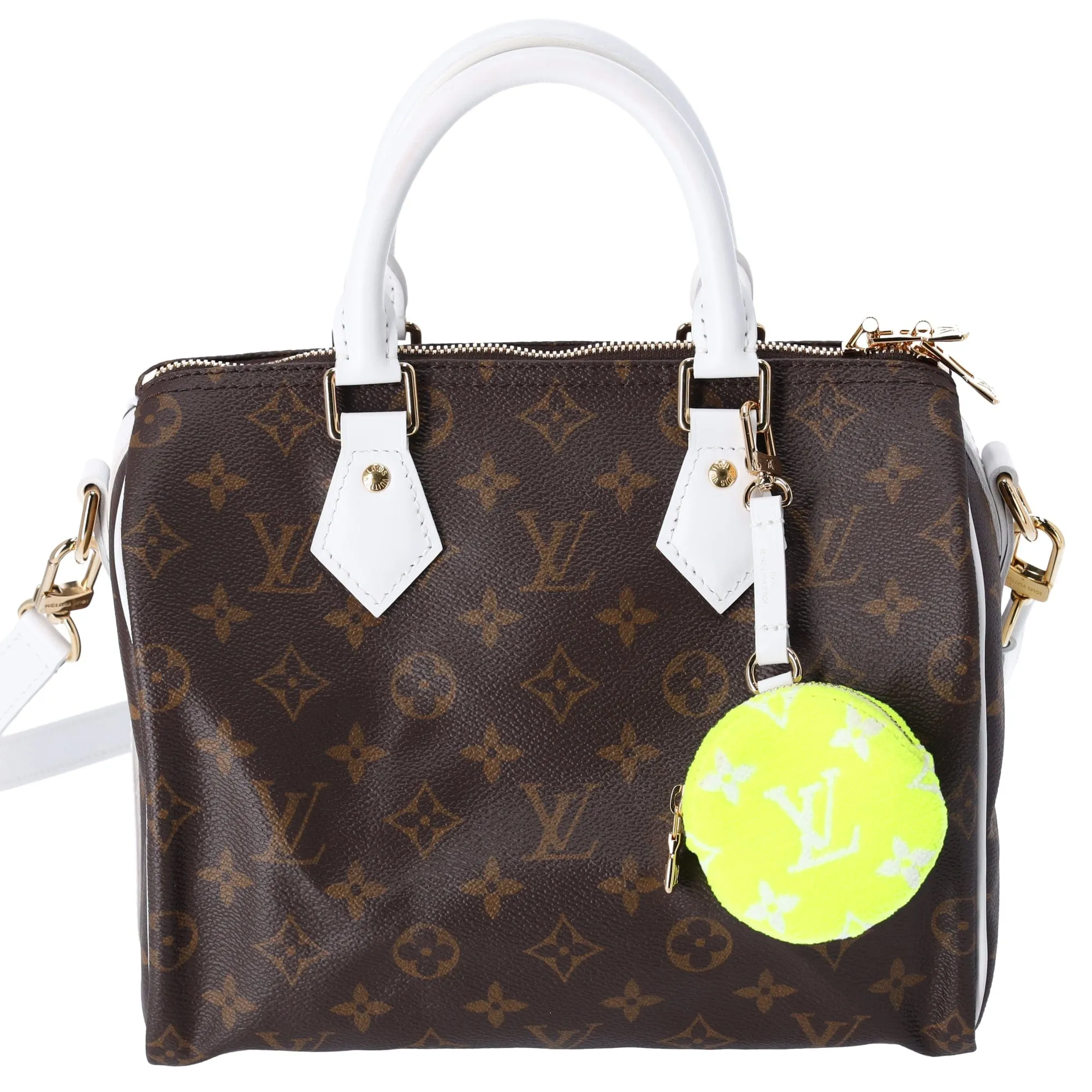 Louis Vuitton Monogram Match Speedy 25 Bandouliere Satchel Tennis Pouch sold by Gaby's Bags