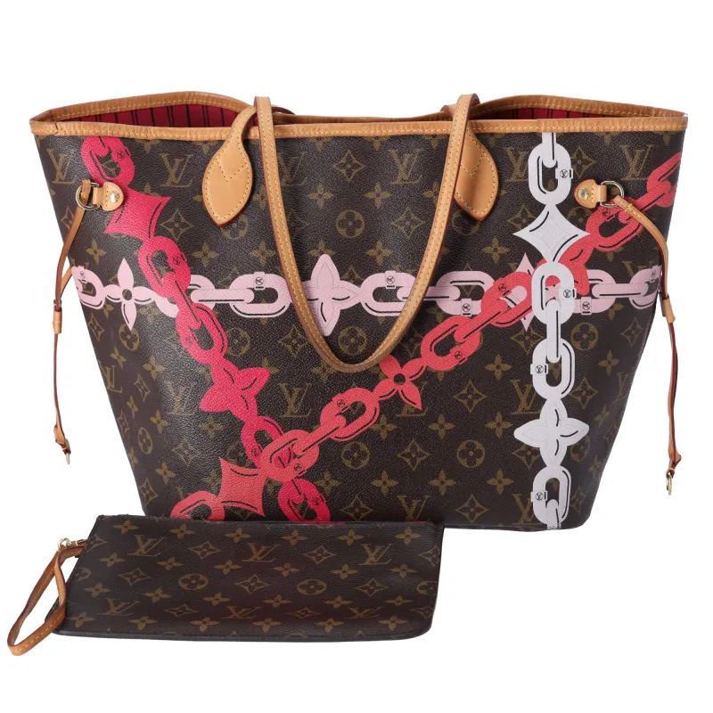 Louis Vuitton Neverfull MM Monogram Bay Rose Ballerine Poppy Pink + Pouch sold by Gaby's Bags