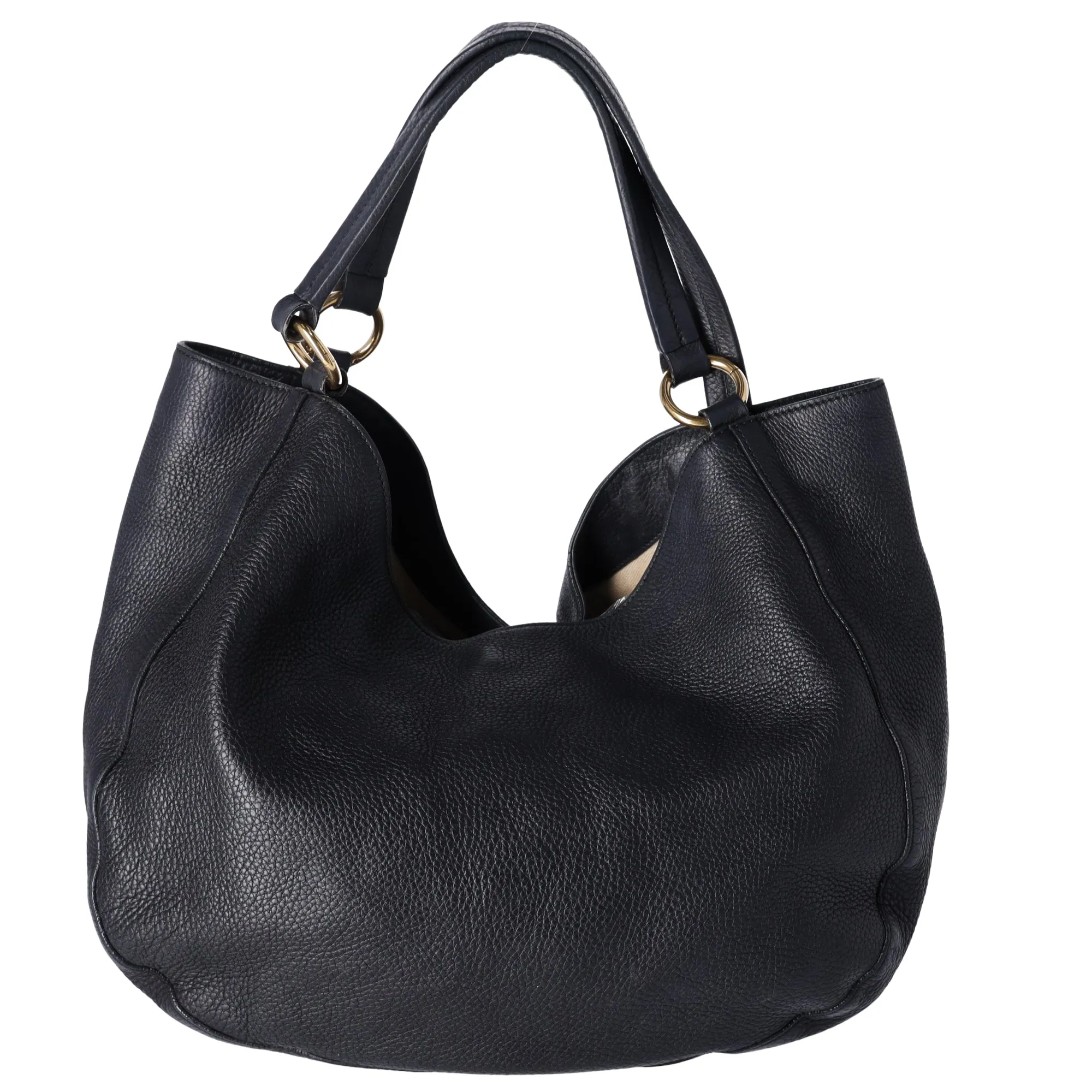 GUCCI Locking G Handbag 309531 Navy Pebbled Leather sold by Gaby's Bags product image thumbnail 4