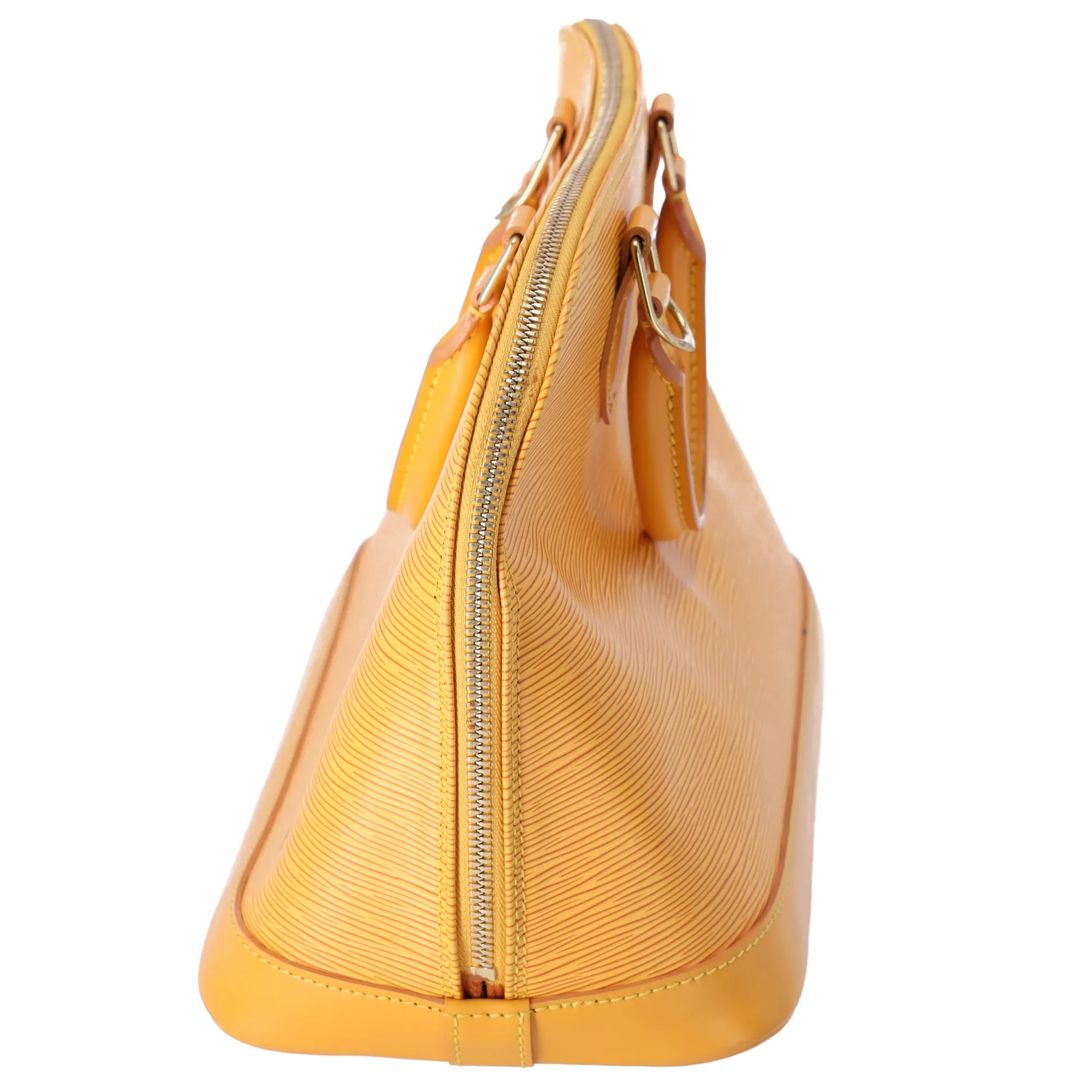 Louis Vuitton Alma Epi Handbag M52149 Yellow Jaune Leather LV logo sold by Gaby's Bags product image thumbnail 3