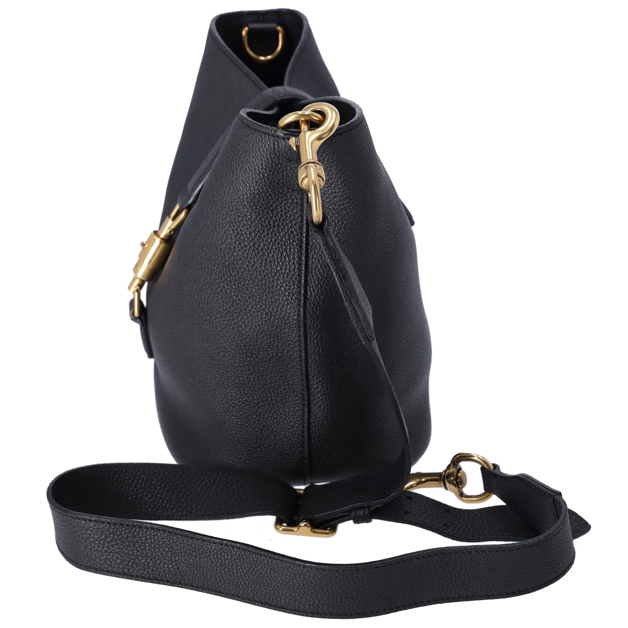 GUCCI Jackie Shoulder Bucket Bag 380579 Black Pebbled Leather sold by Gaby's Bags product image thumbnail 3