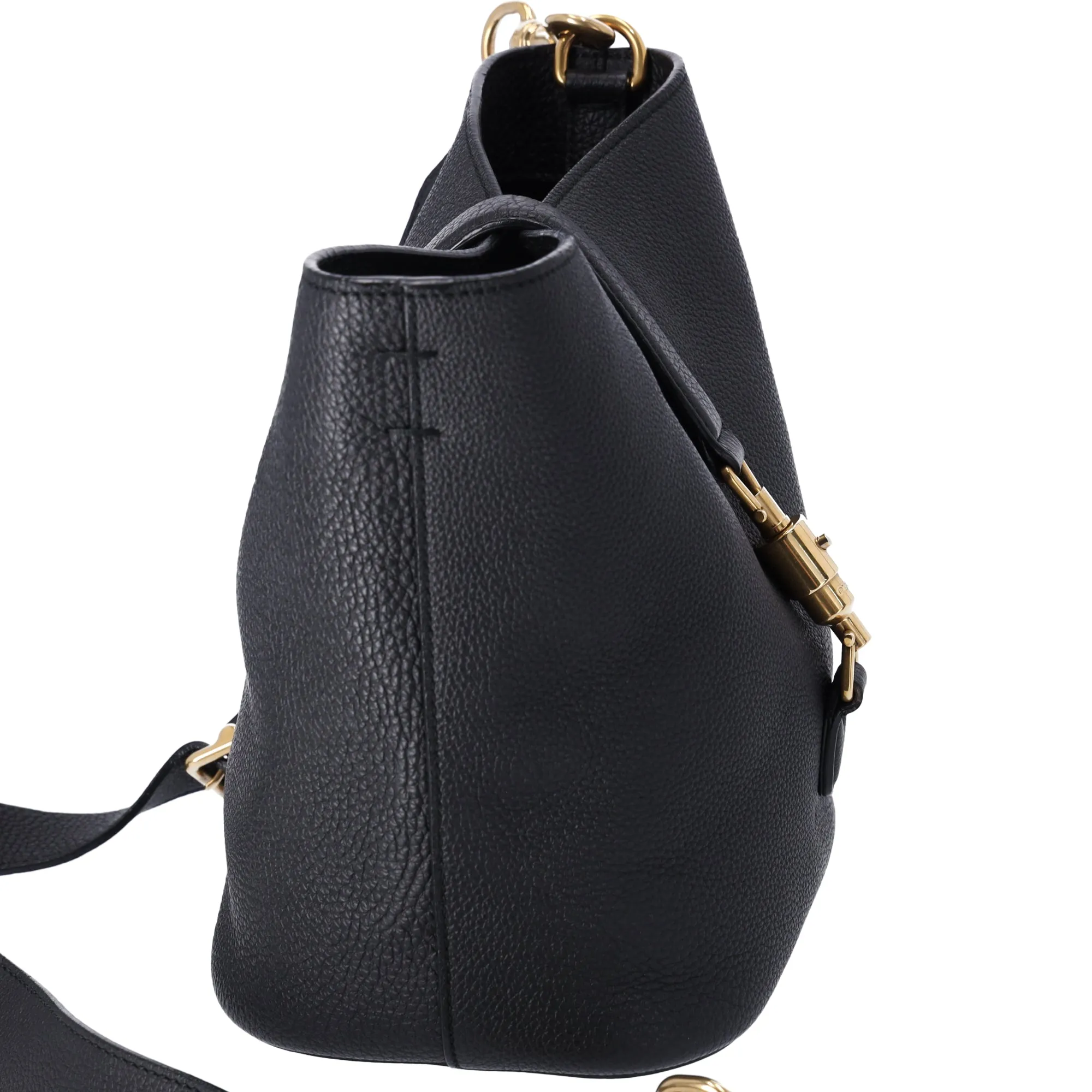 GUCCI Jackie Shoulder Bucket Bag 380579 Black Pebbled Leather sold by Gaby's Bags product image thumbnail 5