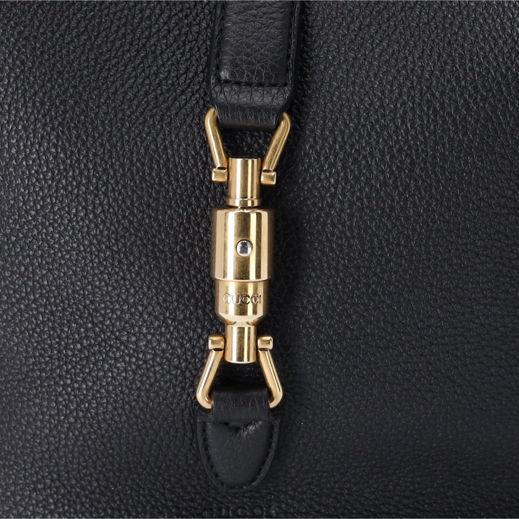 GUCCI Jackie Shoulder Bucket Bag 380579 Black Pebbled Leather sold by Gaby's Bags product image thumbnail 2