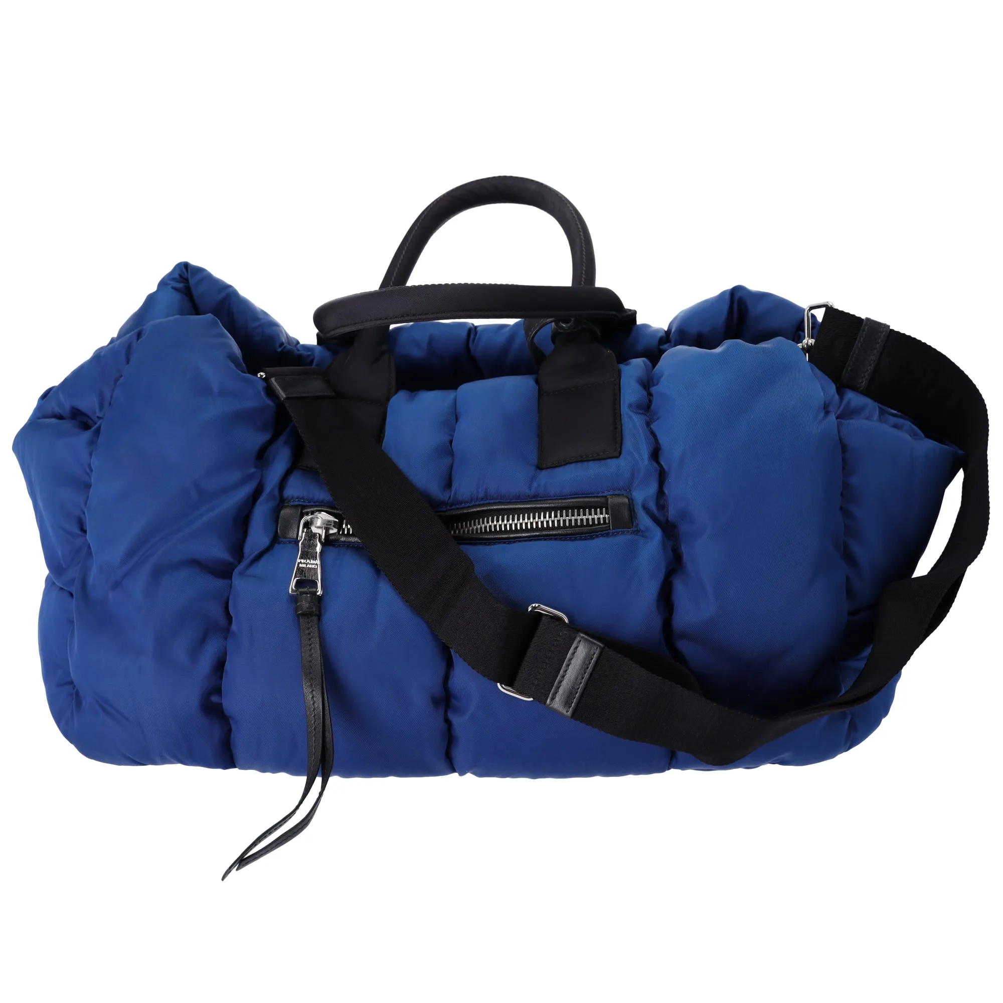 Prada Tessuto Nylon Bomber Tote Royal Blue Black Multi sold by Gaby's Bags product image thumbnail 3