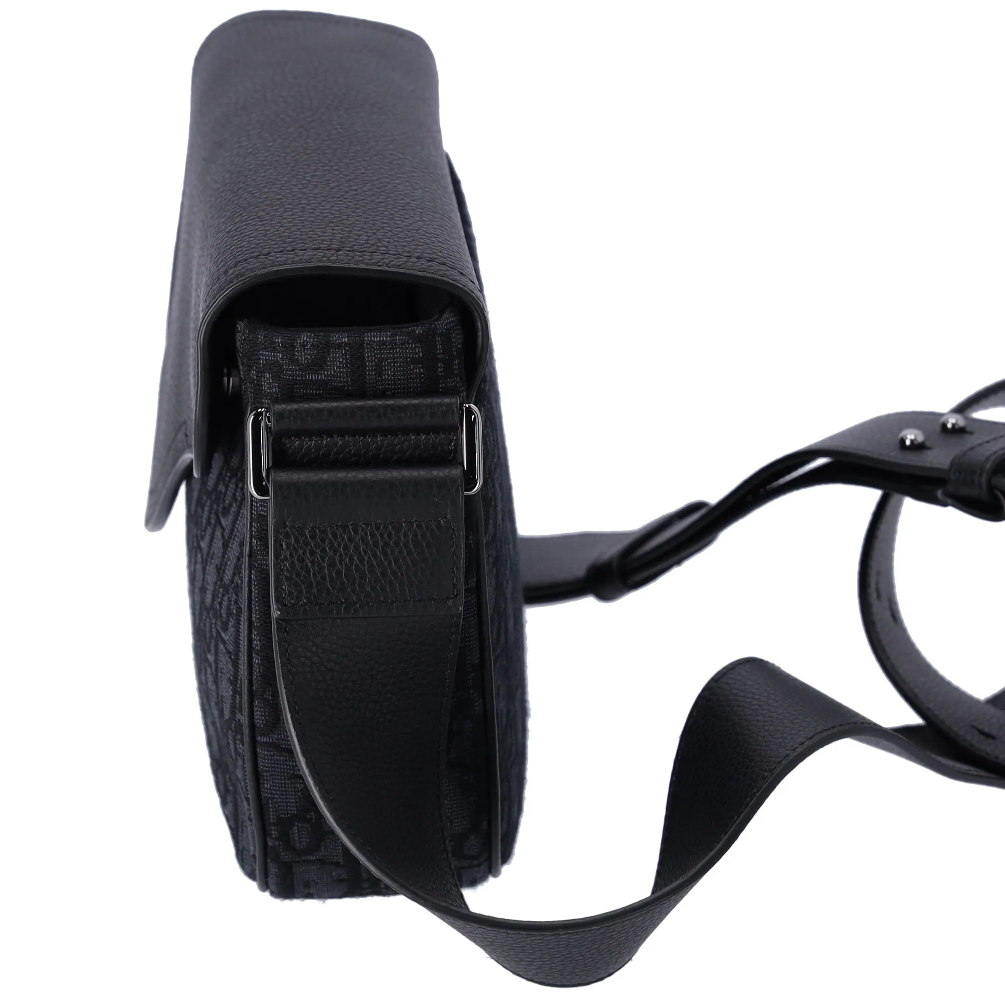 Christian Dior Saddle Mini Messenger Shoulder Bag Dark Gray Black Jacquard sold by Gaby's Bags product image thumbnail 2