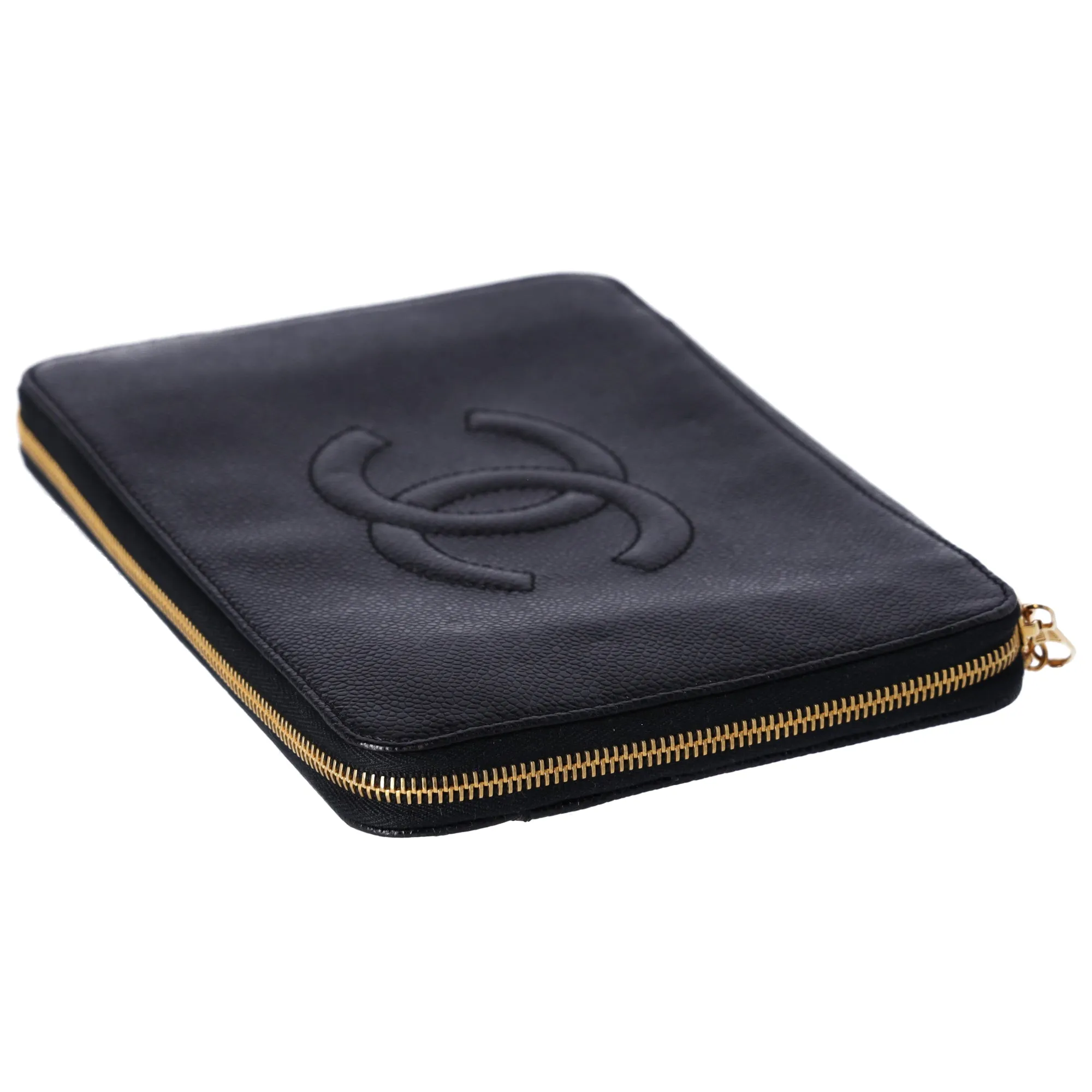 CHANEL CC Logo Pouch Black Caviar Leather sold by Gaby's Bags product image thumbnail 3