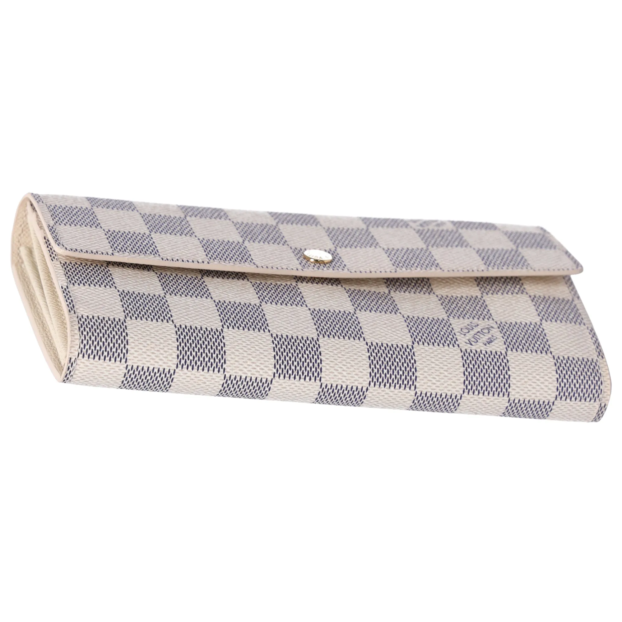 Louis Vuitton Sarah Envelope Wallet Damier Azur Beige sold by Gaby's Bags product image thumbnail 4