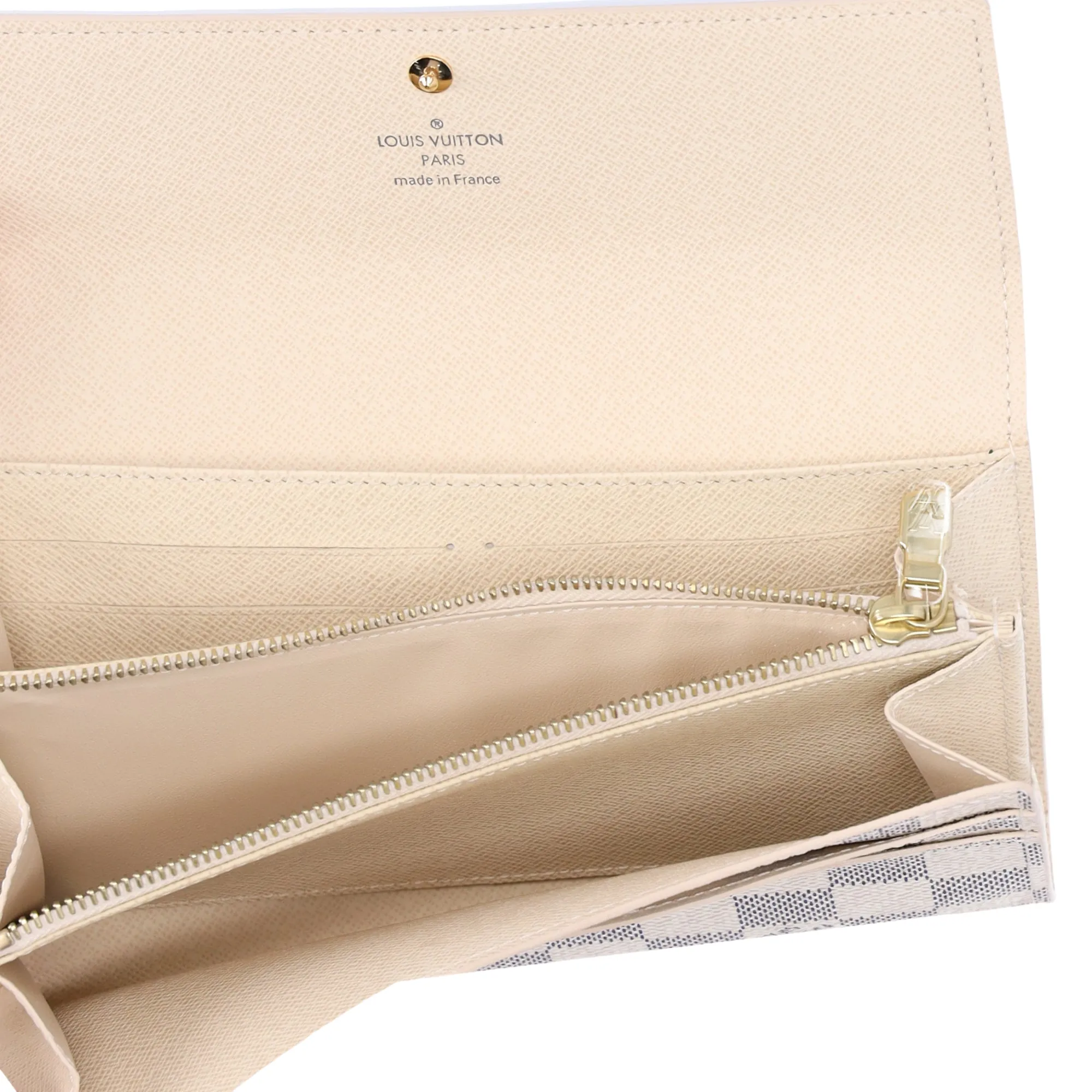 Louis Vuitton Sarah Envelope Wallet Damier Azur Beige sold by Gaby's Bags product image thumbnail 5