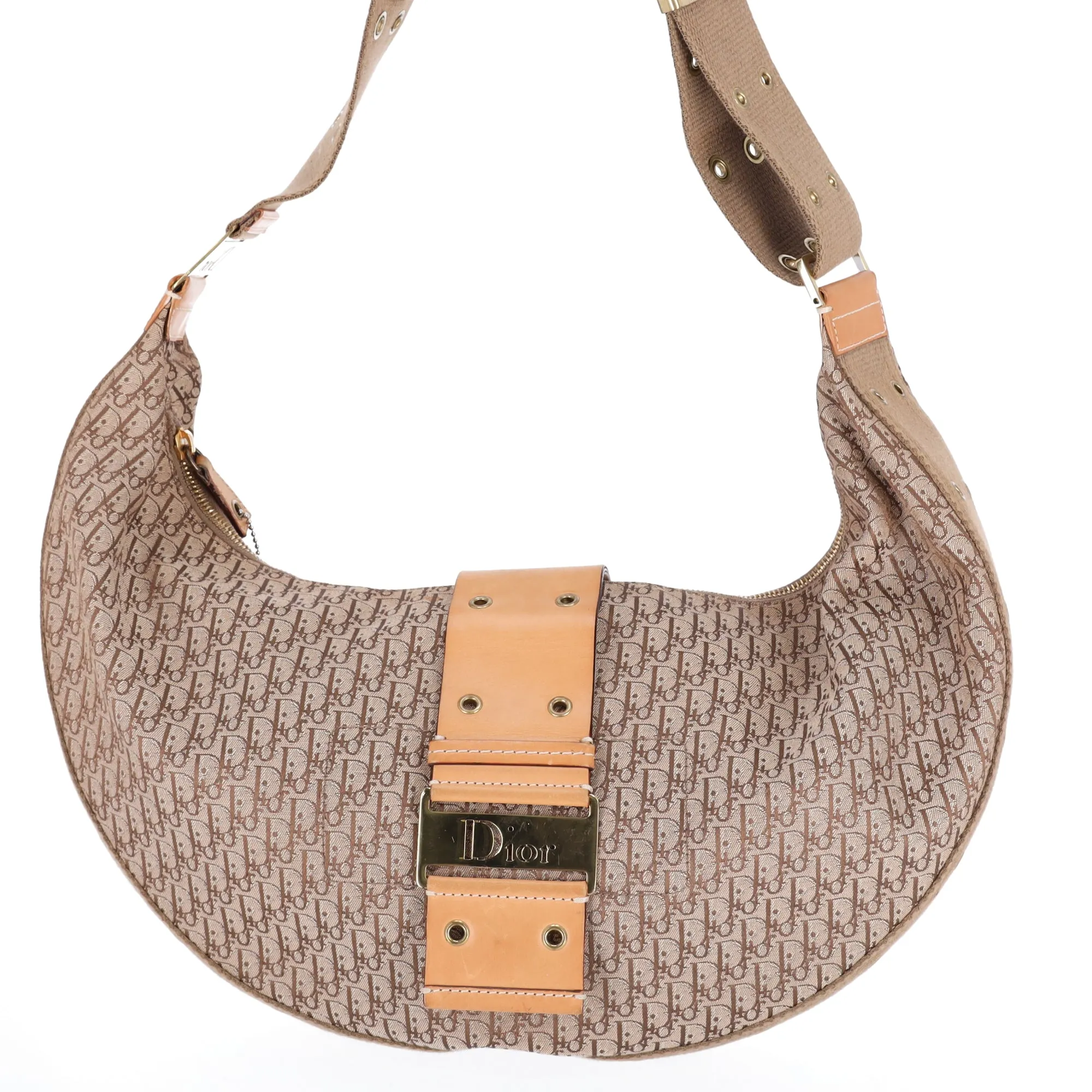 Christian Dior Trotteur Monogram Street Chic Hobo Beige sold by Gaby's Bags