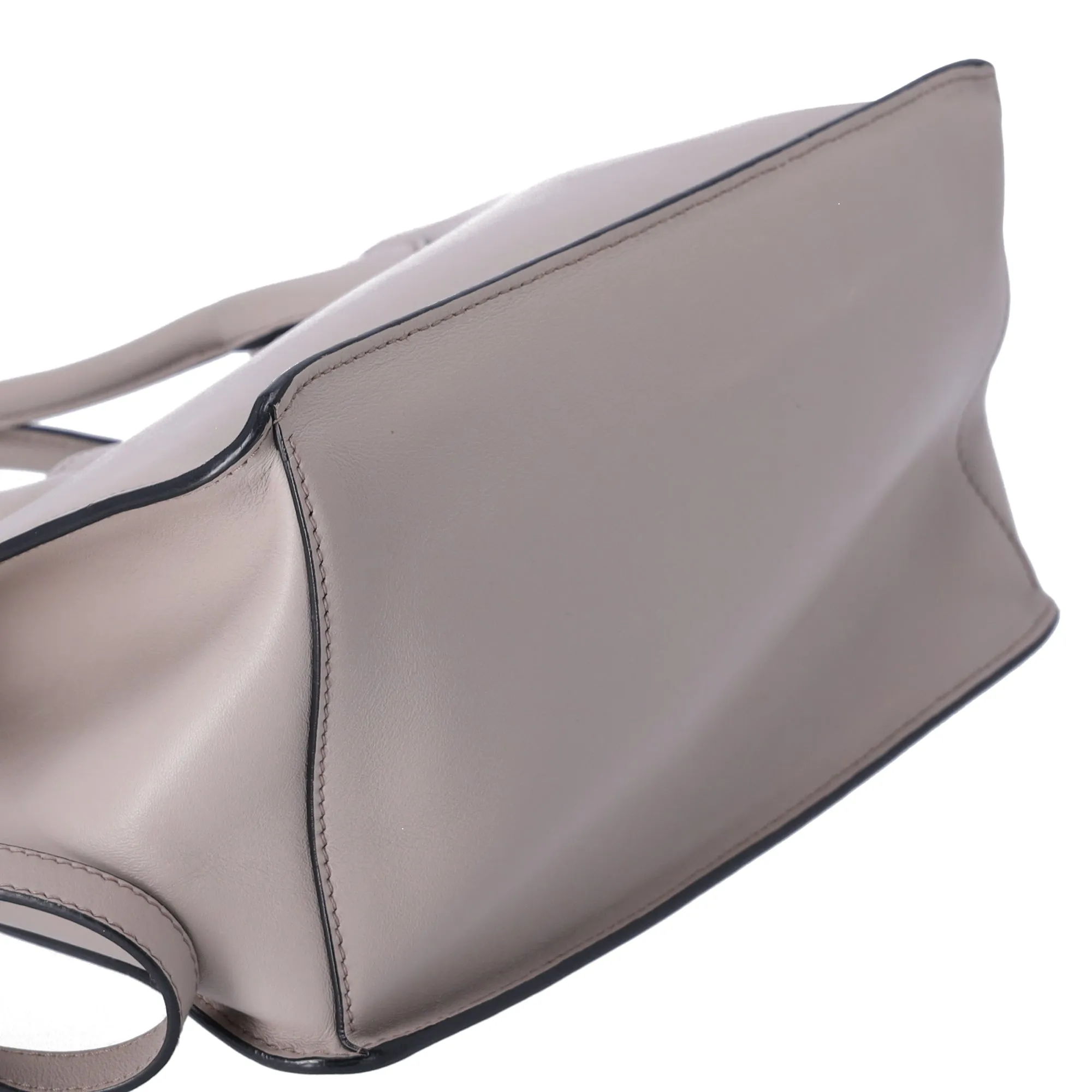 PRADA Etiquette Tote Shoulder Bag 1BA178 Gray Beige Leather sold by Gaby's Bags product image thumbnail 4