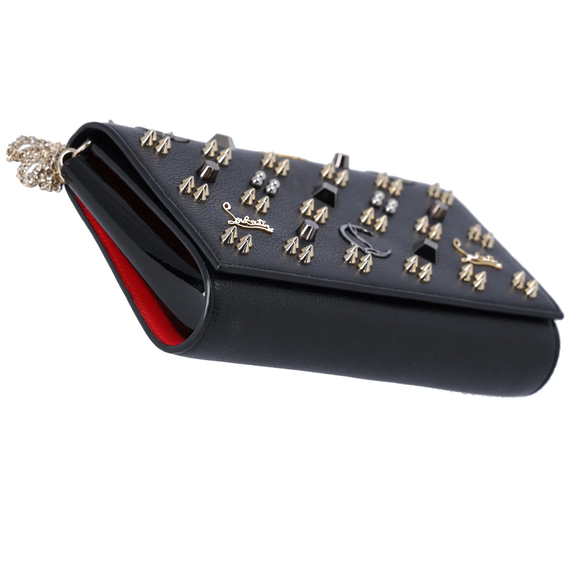 Christian Louboutin Spike Studs Paloma Clutch Crossbody Bag Black Multi sold by Gaby's Bags product image thumbnail 4