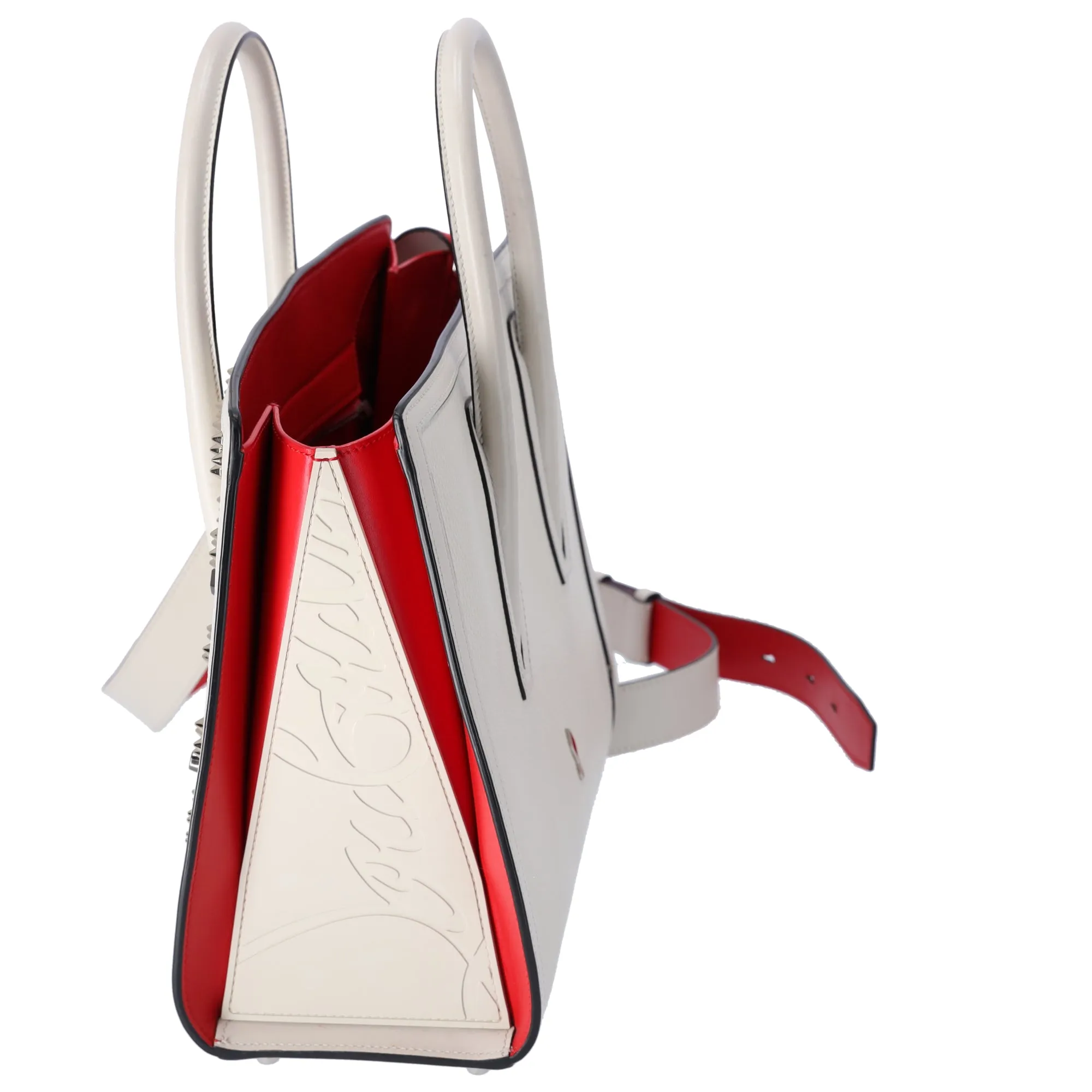 Christian Louboutin Paloma Medium Top Handle Bag White Studded sold by Gaby's Bags product image thumbnail 2