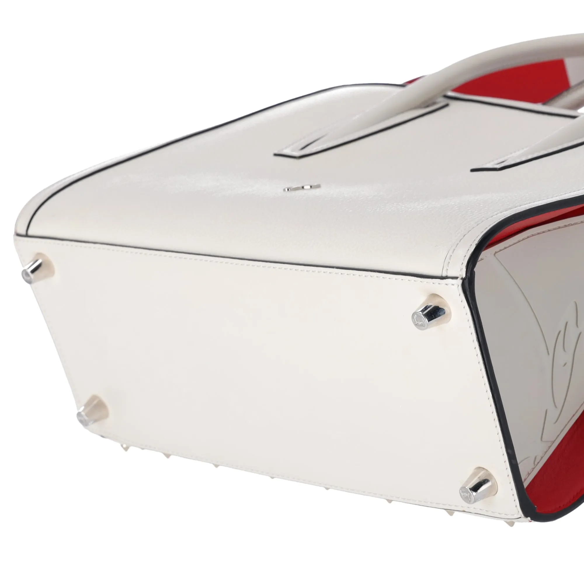 Christian Louboutin Paloma Medium Top Handle Bag White Studded sold by Gaby's Bags product image thumbnail 5