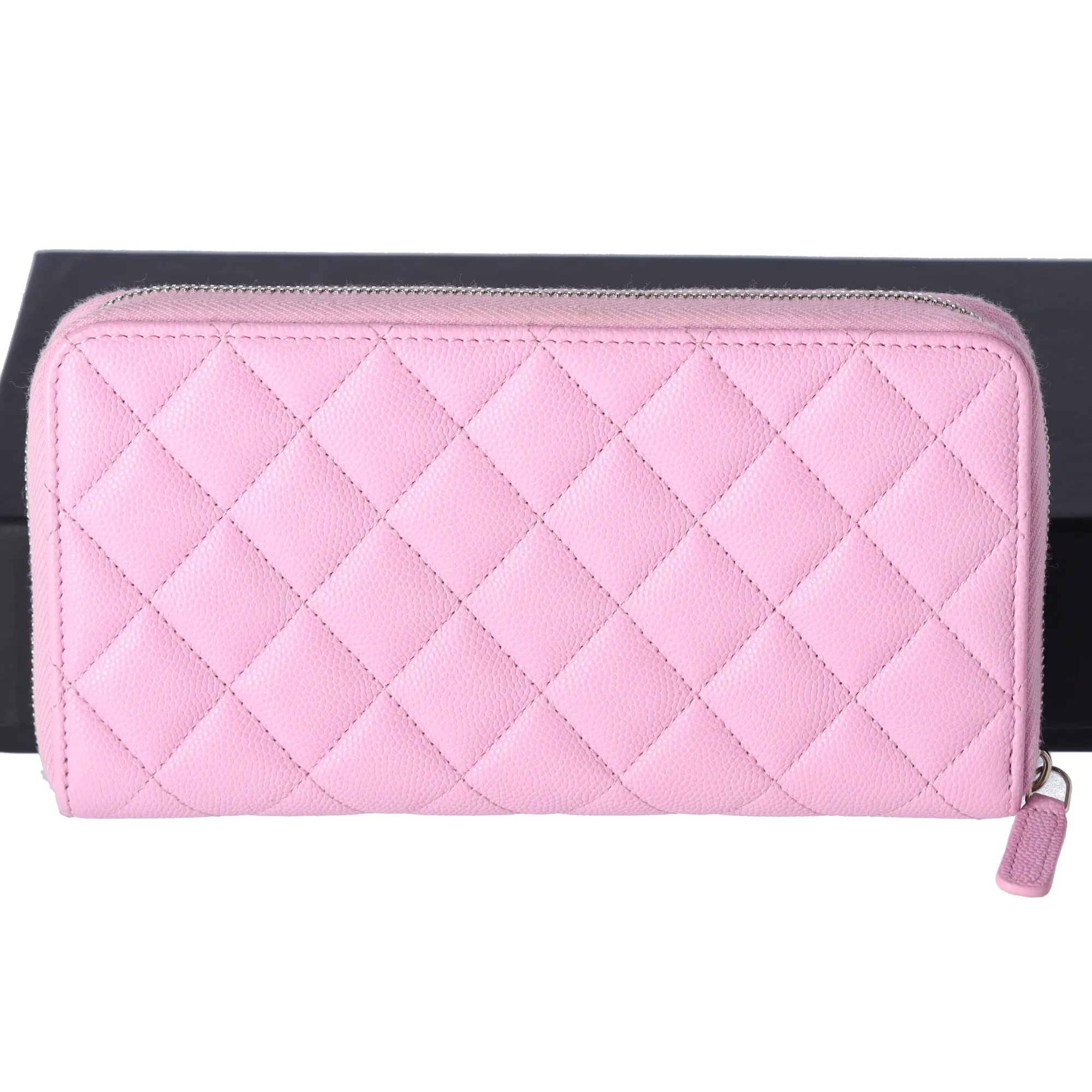 CHANEL Caviar Quilted Perforated CC Long Zipped Wallet Pink sold by Gaby's Bags product image thumbnail 2