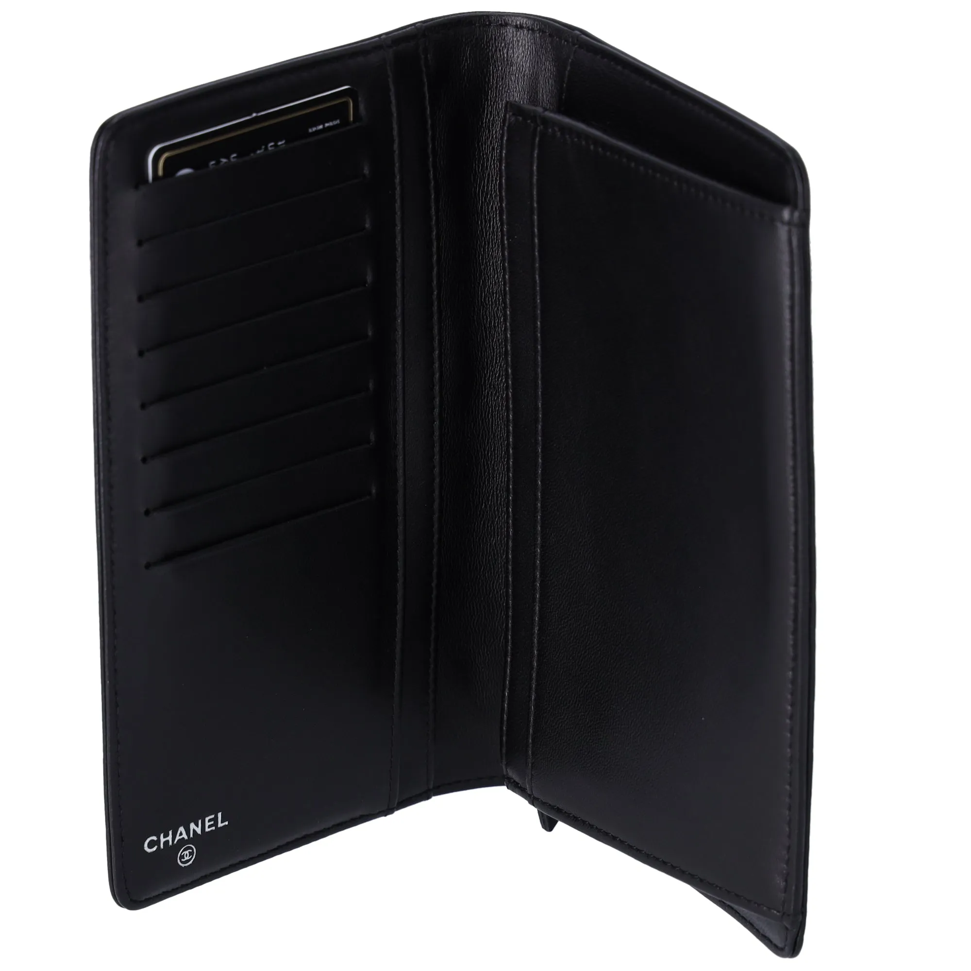 CHANEL Camellia Long Bifold Wallet A36544 Black Lambskin Leather sold by Gaby's Bags product image thumbnail 5