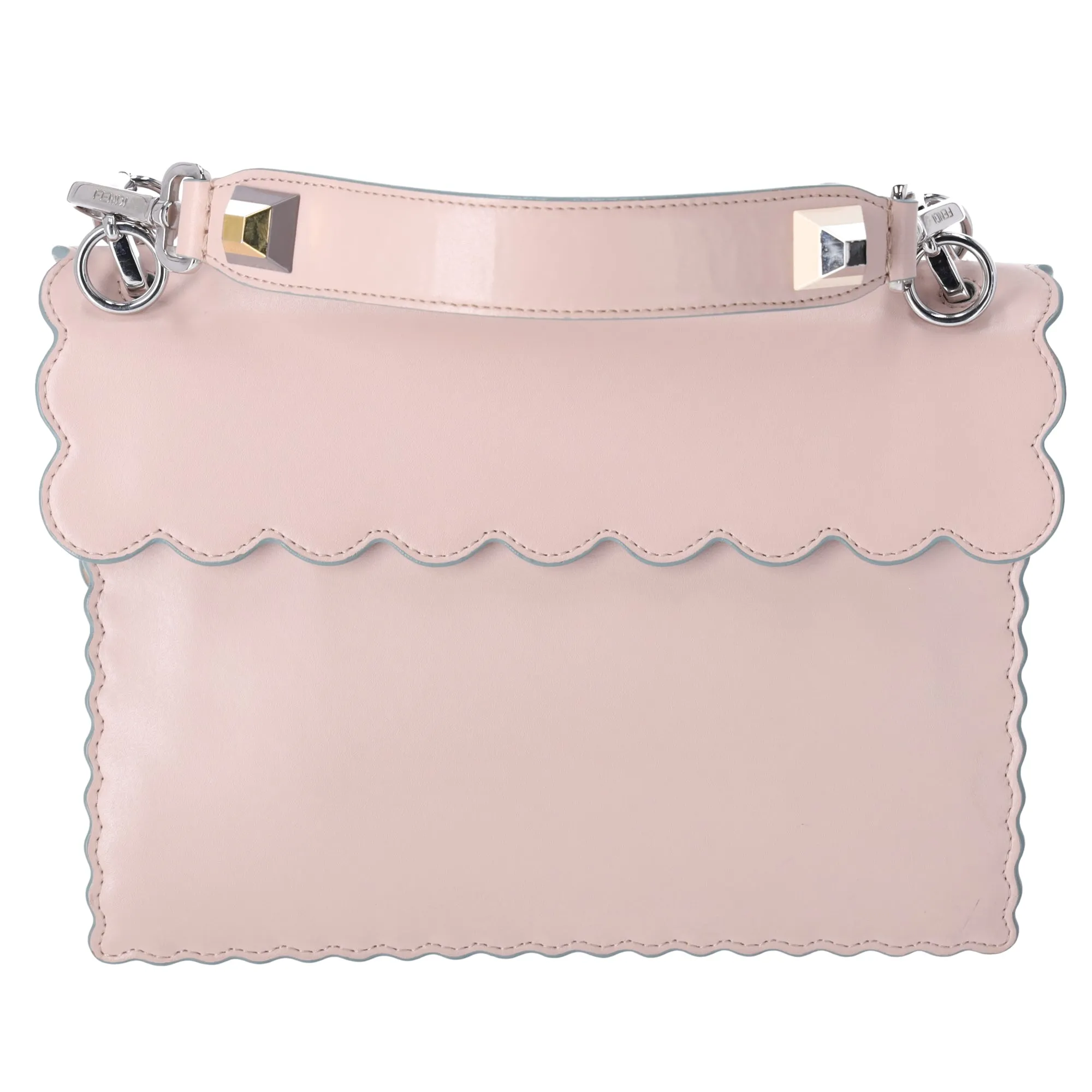 Fendi Vitello Baltico Scalloped Studded Kan I Shoulder Bag Camelia sold by Gaby's Bags product image thumbnail 3