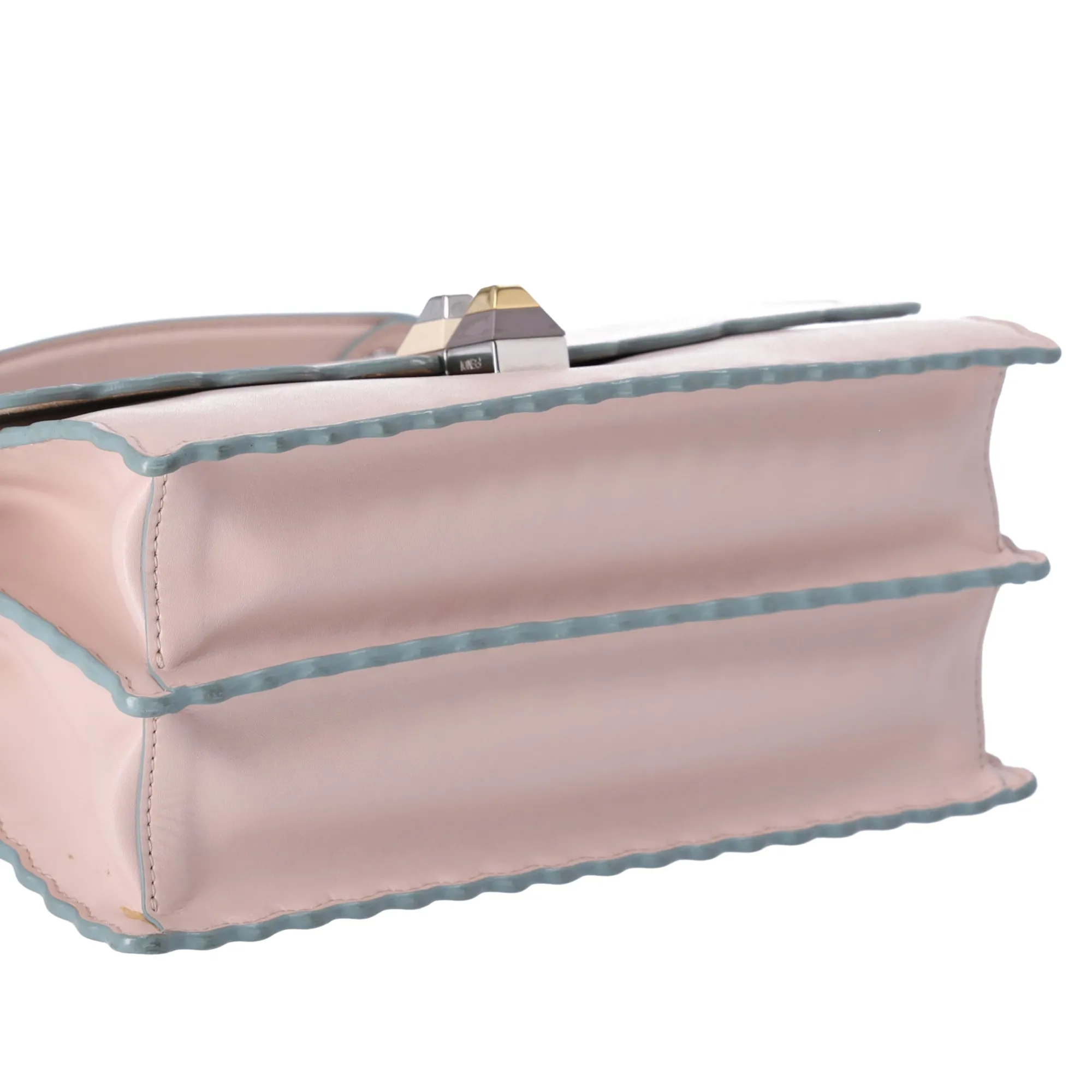 Fendi Vitello Baltico Scalloped Studded Kan I Shoulder Bag Camelia sold by Gaby's Bags product image thumbnail 5