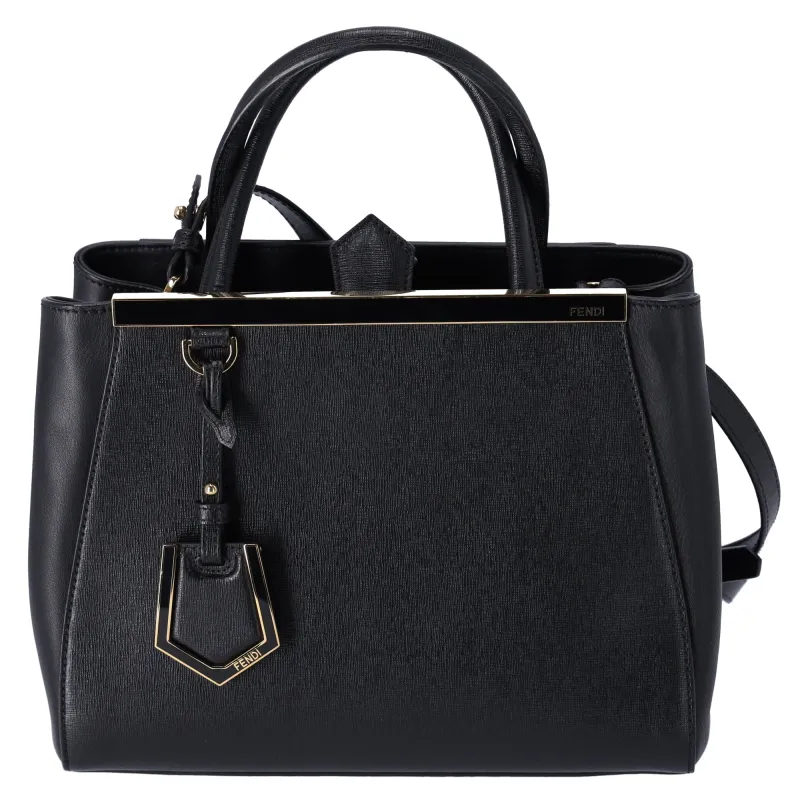 FENDI Petit 2 Jours Small Handbag 8BH253 Black Leather Shoulder Bag sold by Gaby's Bags