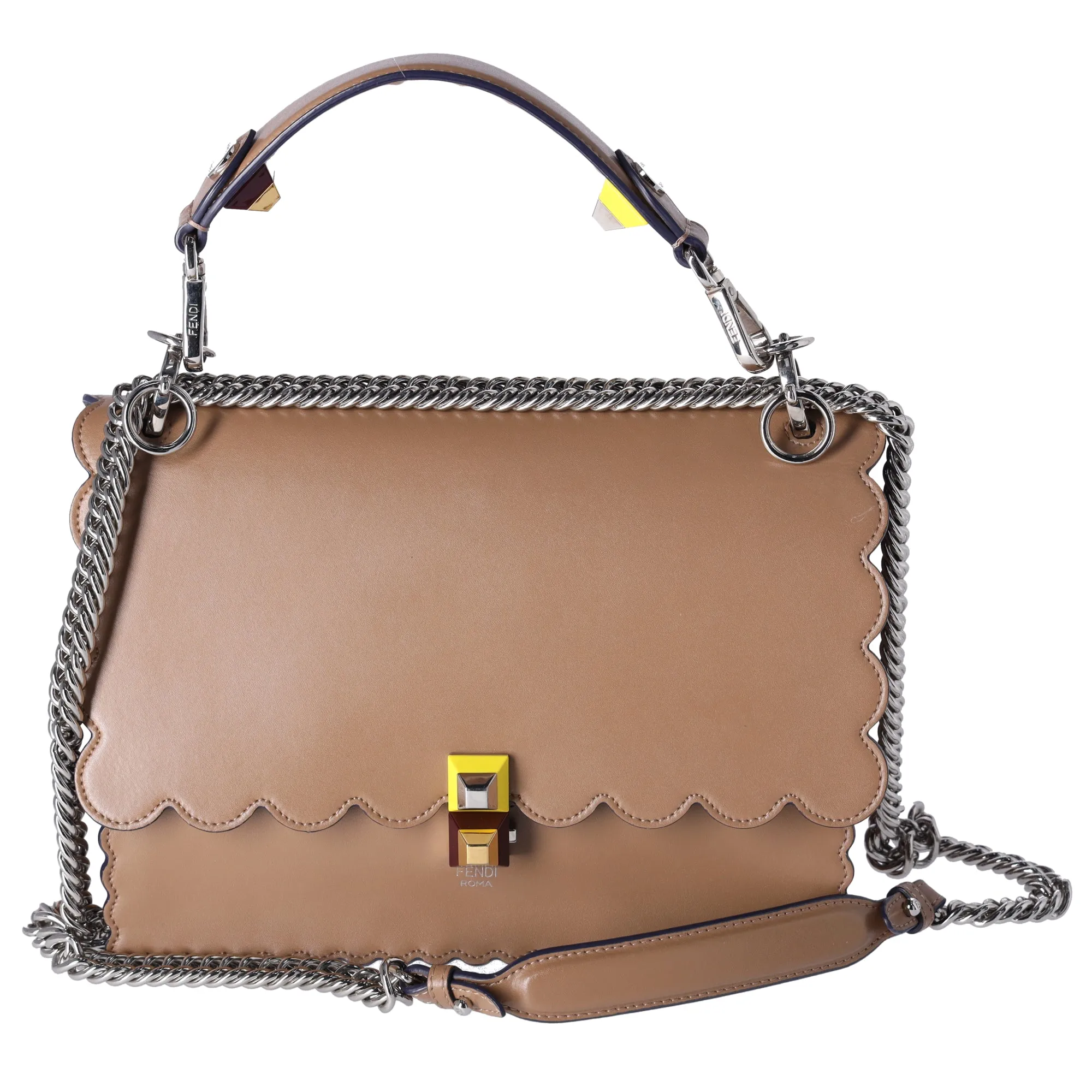 FENDI KAN I Shoulder Bag 8BT283 Brown Leather sold by Gaby's Bags