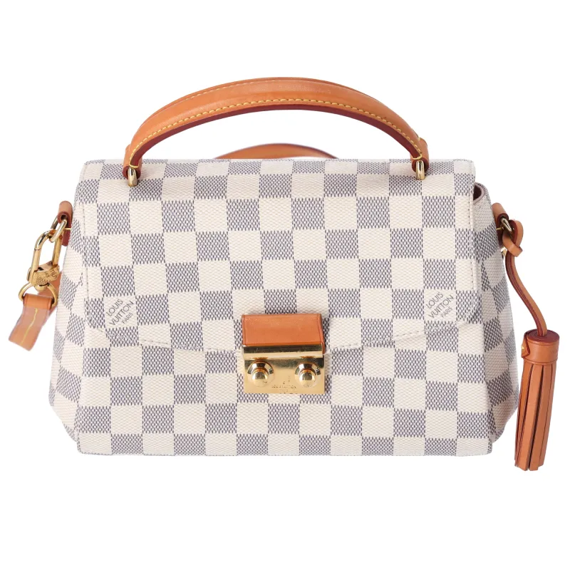 Louis Vuitton Damier Azur Croisette Flap Shoulder Bag with Tassel N41581 sold by Gaby's Bags