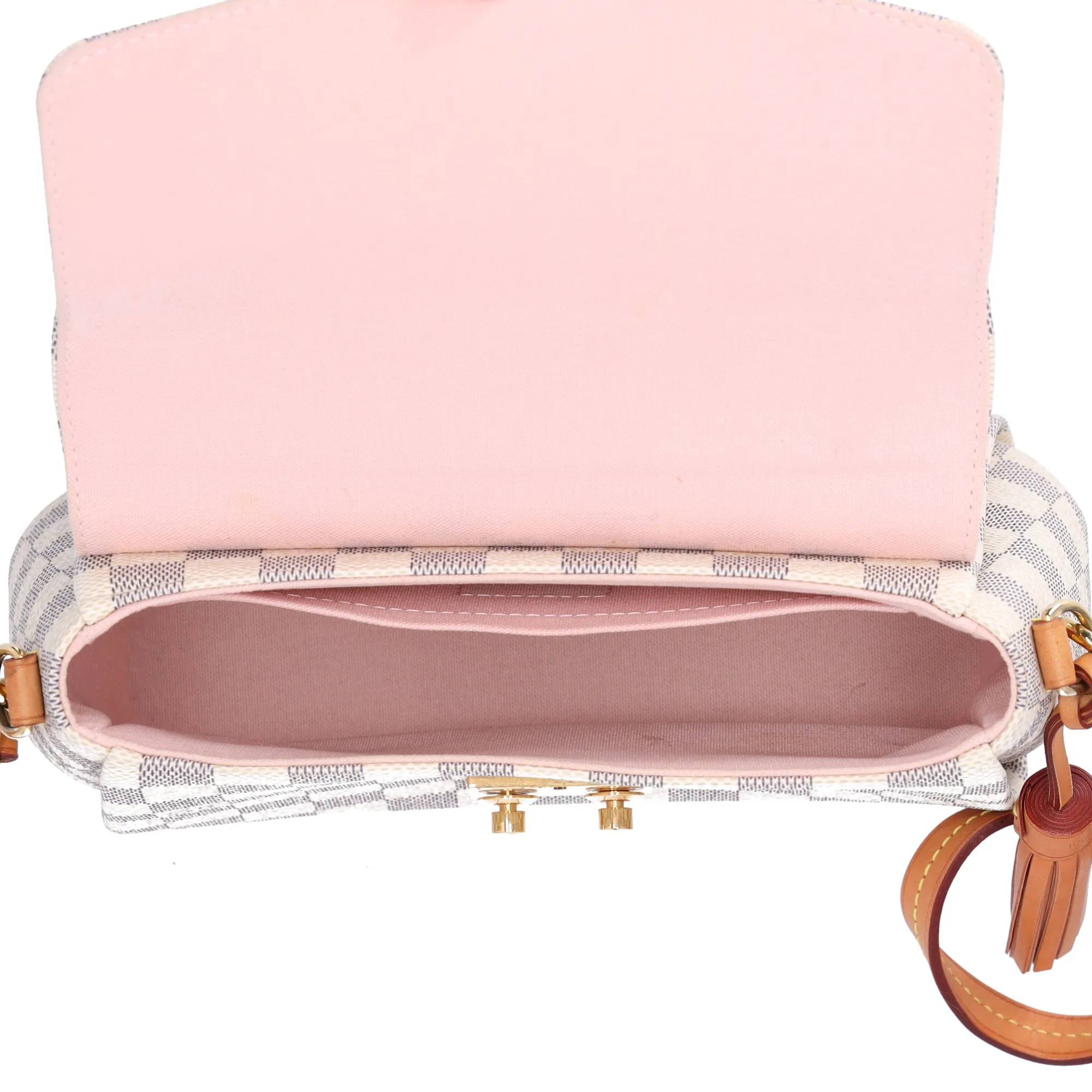 Louis Vuitton Damier Azur Croisette Flap Shoulder Bag with Tassel N41581 sold by Gaby's Bags product image thumbnail 5