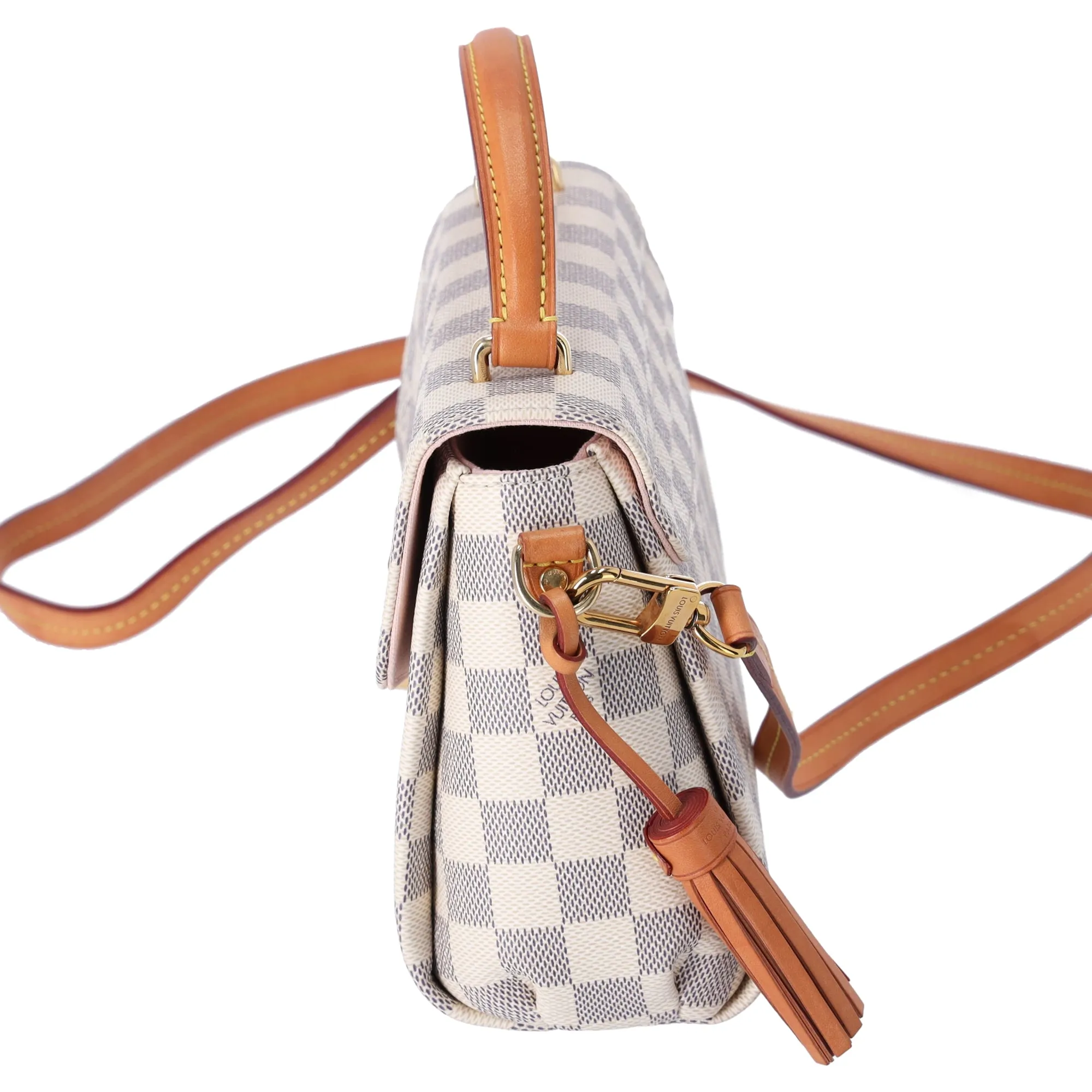 Louis Vuitton Damier Azur Croisette Flap Shoulder Bag with Tassel N41581 sold by Gaby's Bags product image thumbnail 2