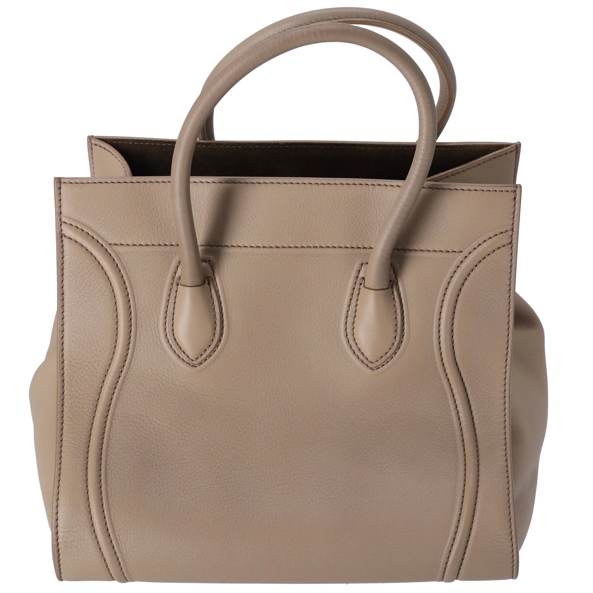 CELINE Luggage Small Square Phantom Tote Bag Beige Leather sold by Gaby's Bags product image thumbnail 4