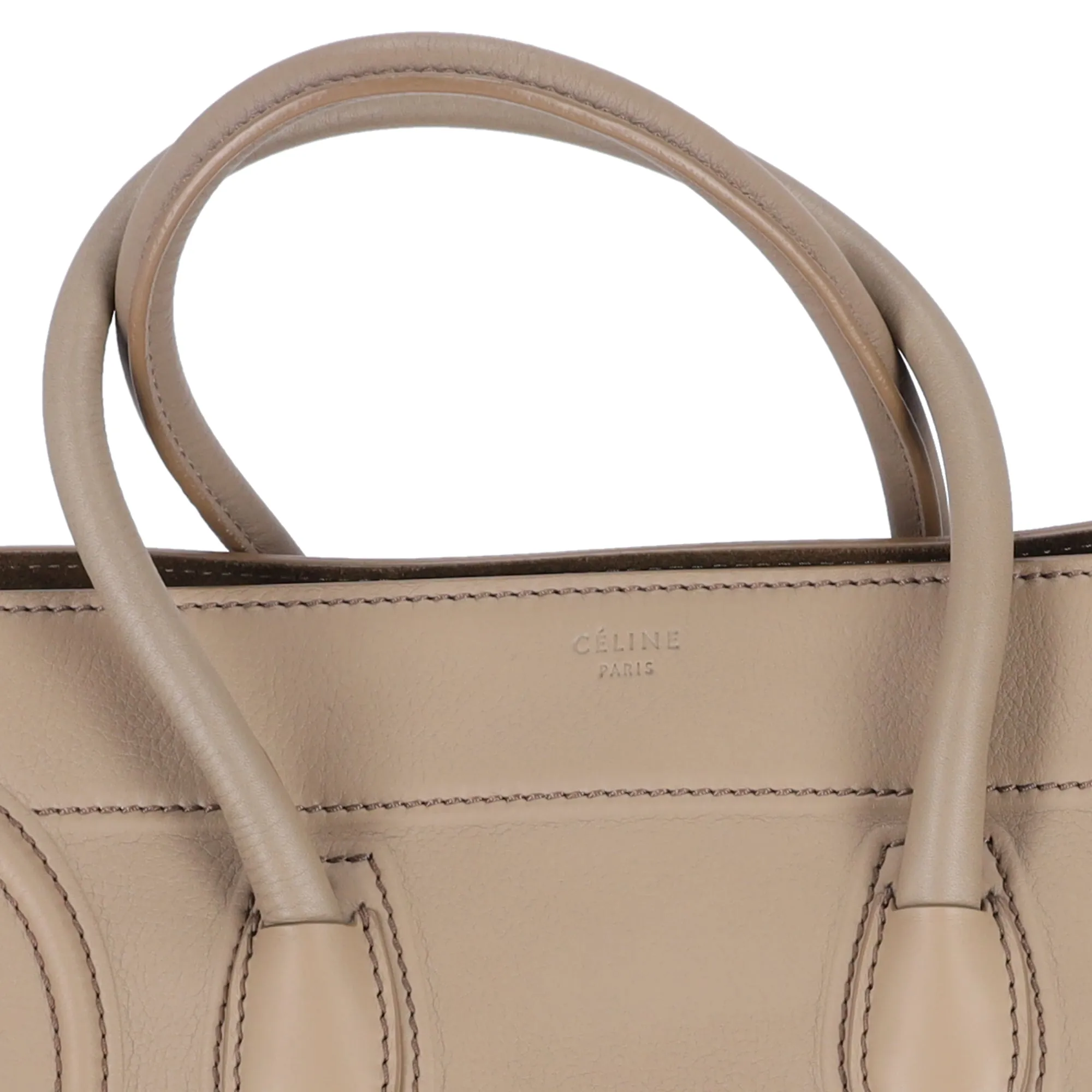 CELINE Luggage Small Square Phantom Tote Bag Beige Leather sold by Gaby's Bags product image thumbnail 2