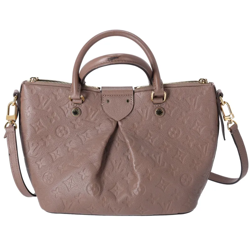 Louis Vuitton Mazarine PM Handbag Monogram Empreinte Leather Taupe sold by Gaby's Bags