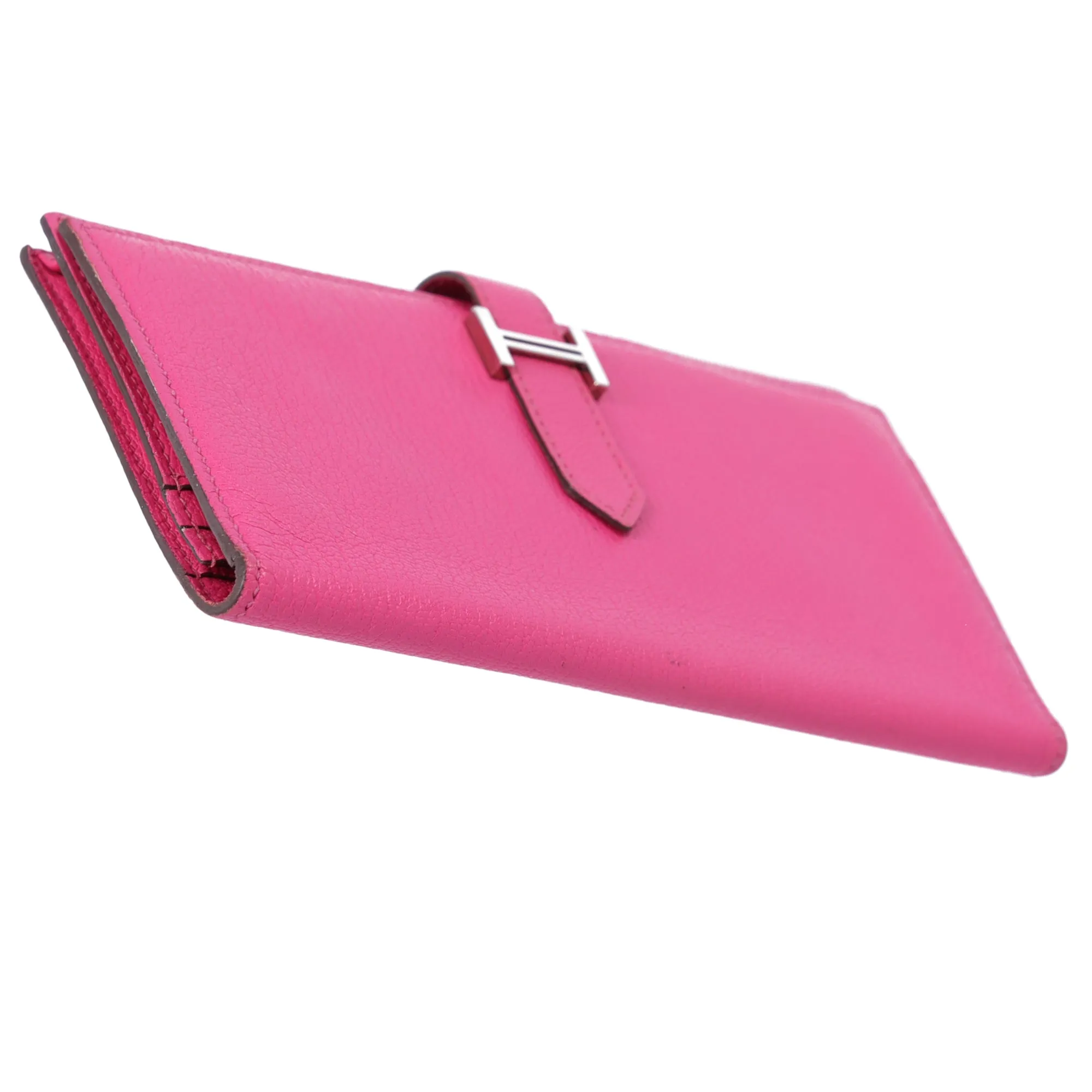 Hermes Bairn Soufflé Long Bifold Wallet Pink Rose Tyrien Chevre sold by Gaby's Bags product image thumbnail 4