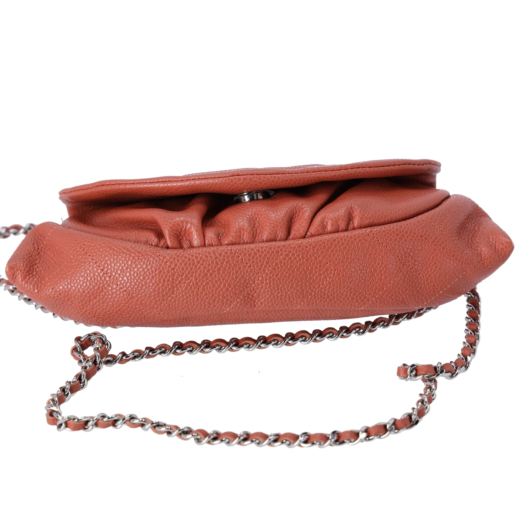 CHANEL Half Moon Flap Crossbody CC Logo Light Brown Caviar Leather sold by Gaby's Bags product image thumbnail 5