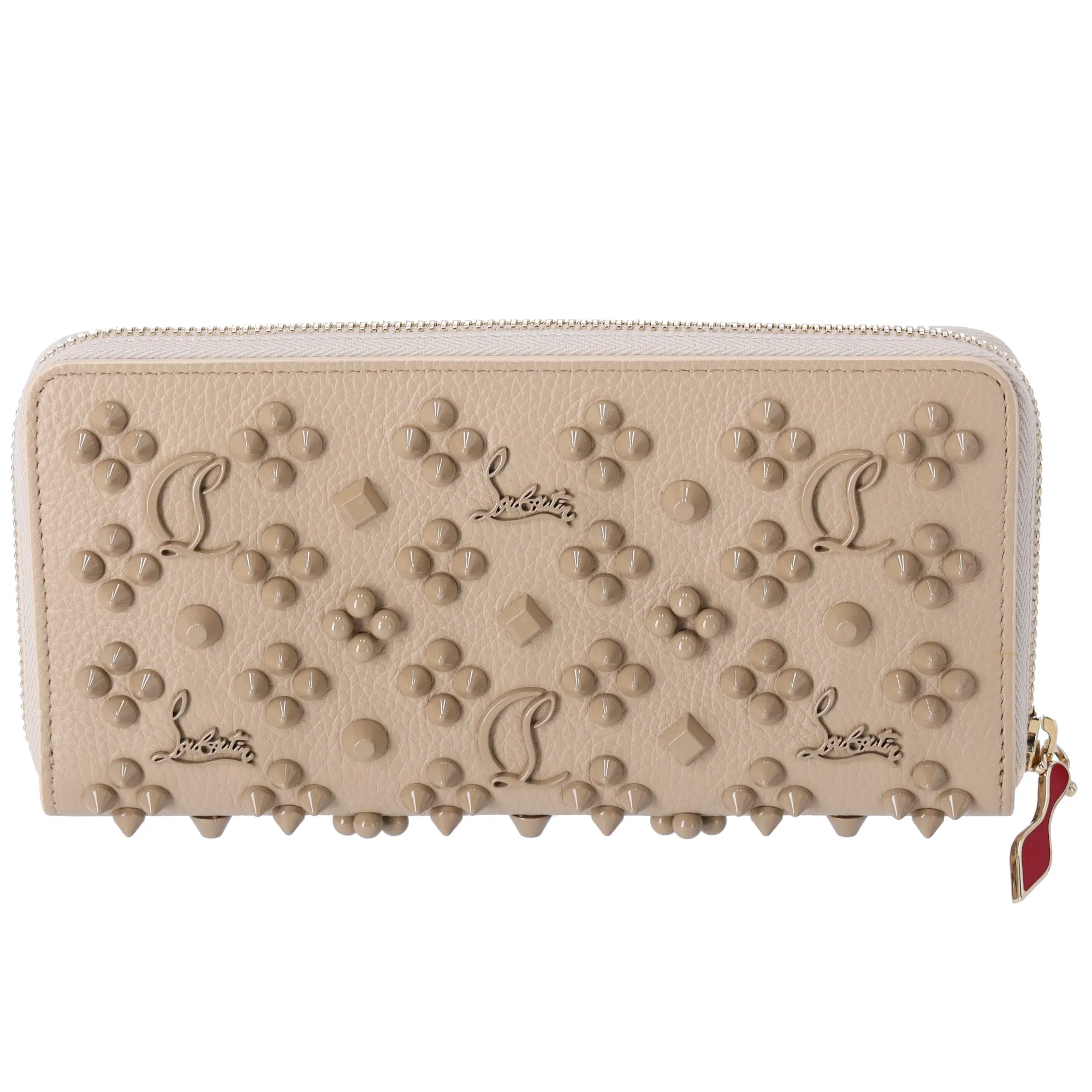 Christian Louboutin Panettone Studded Zip Around Wallet Beige 3175224 Leather sold by Gaby's Bags product image thumbnail 2